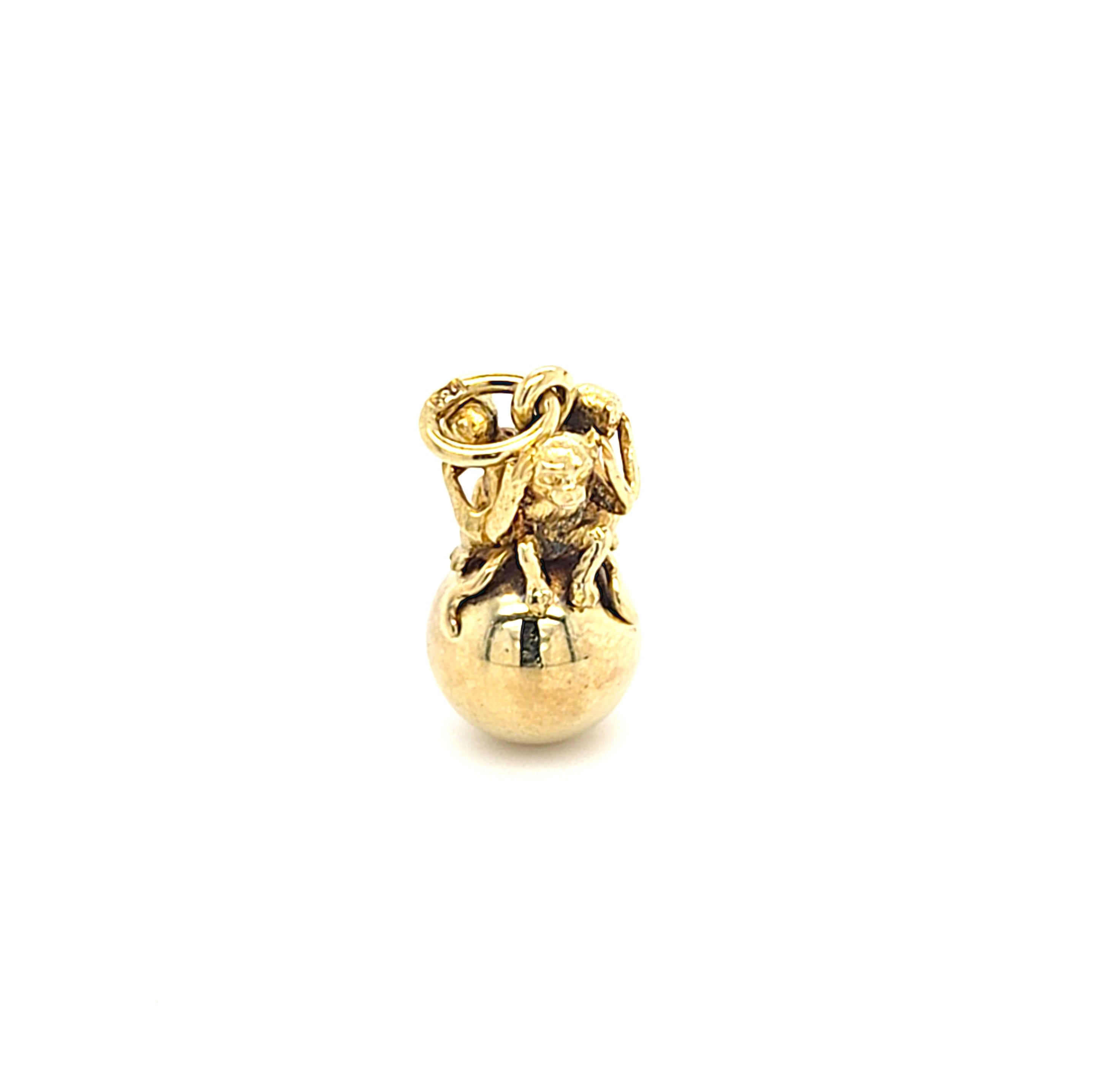 Anhänger Gold 585 14 kt Schmuck "Die 3 weisen Affen" Unisex