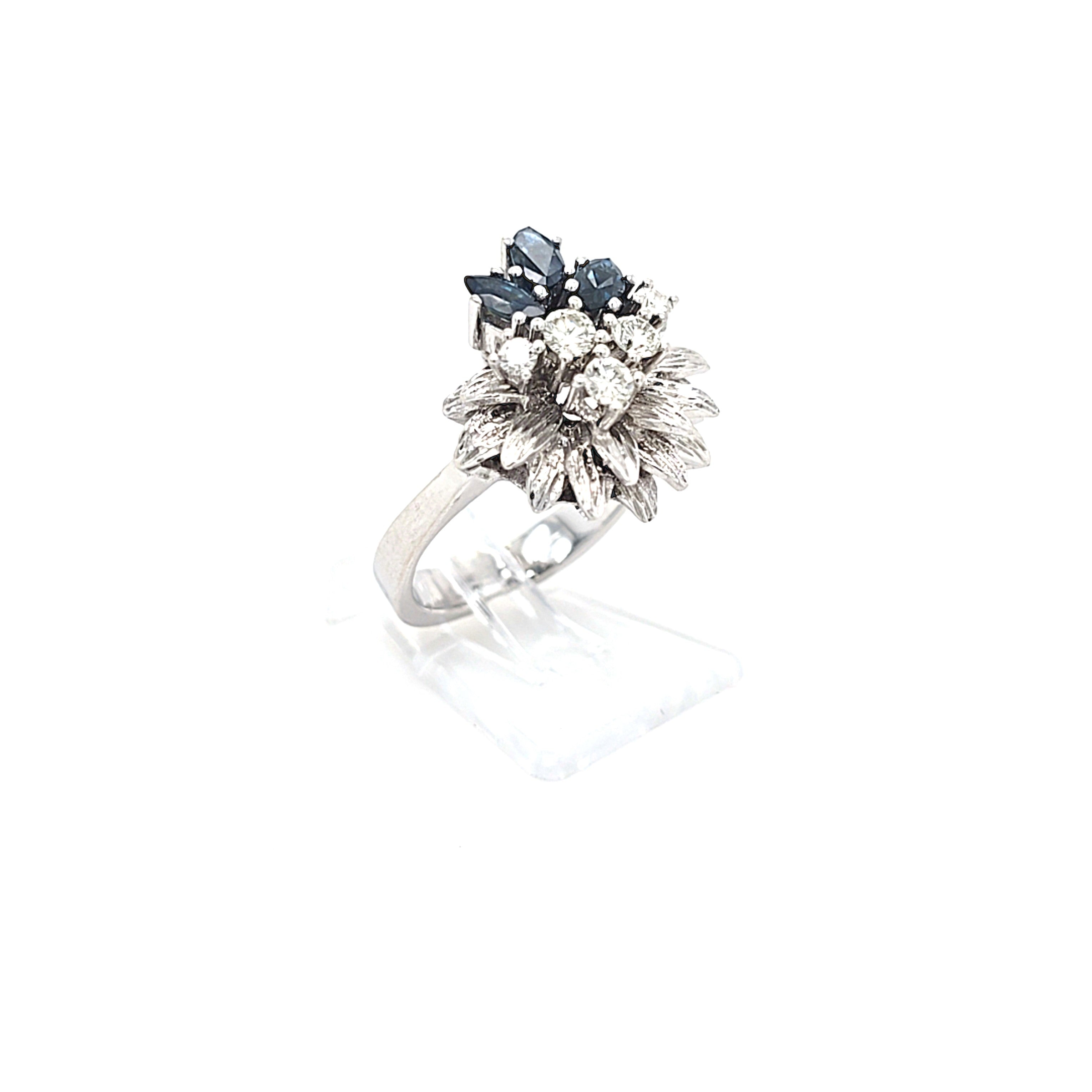 Ring Gold 585 14 kt Brillanten Saphir Damen