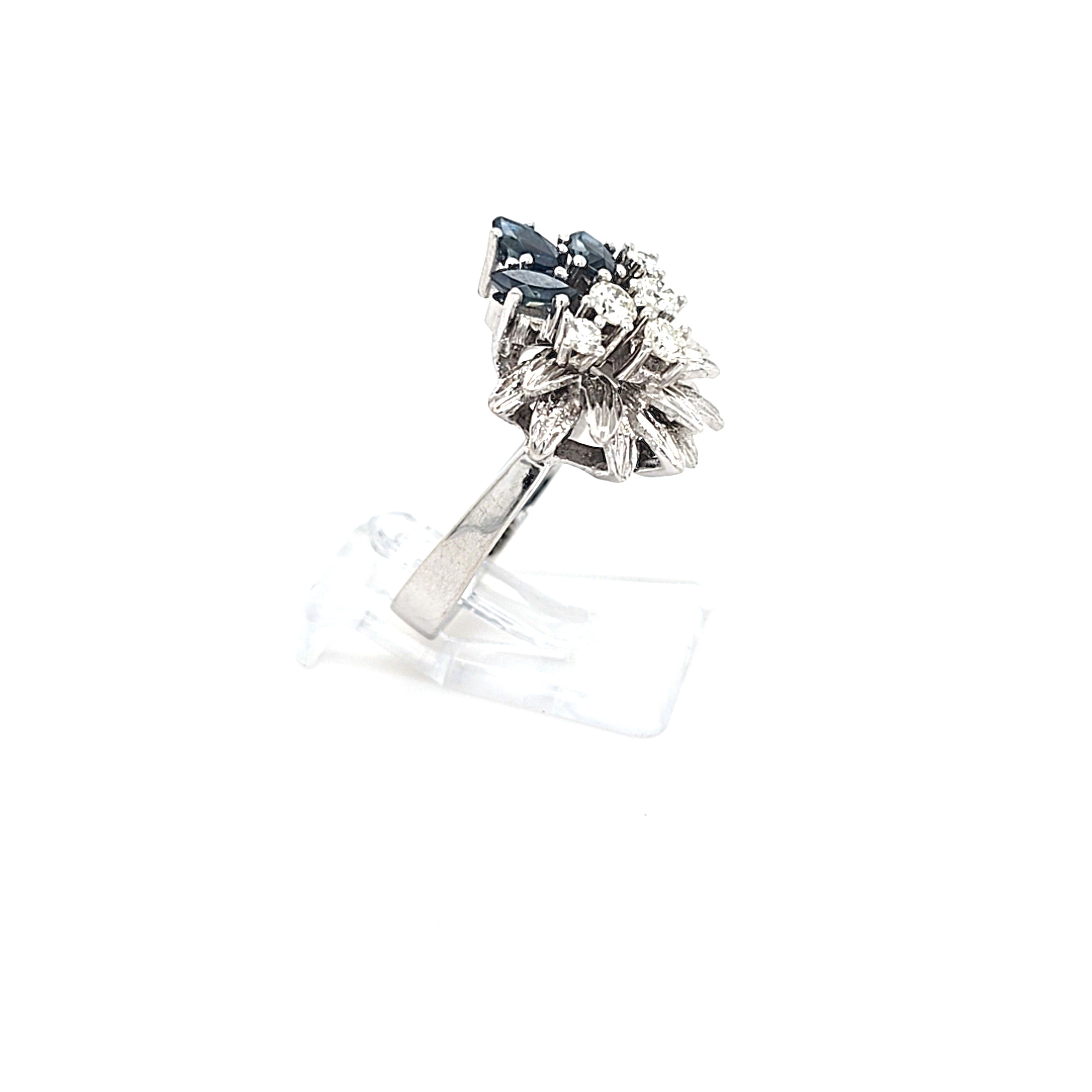 Ring Gold 585 14 kt Brillanten Saphir Damen