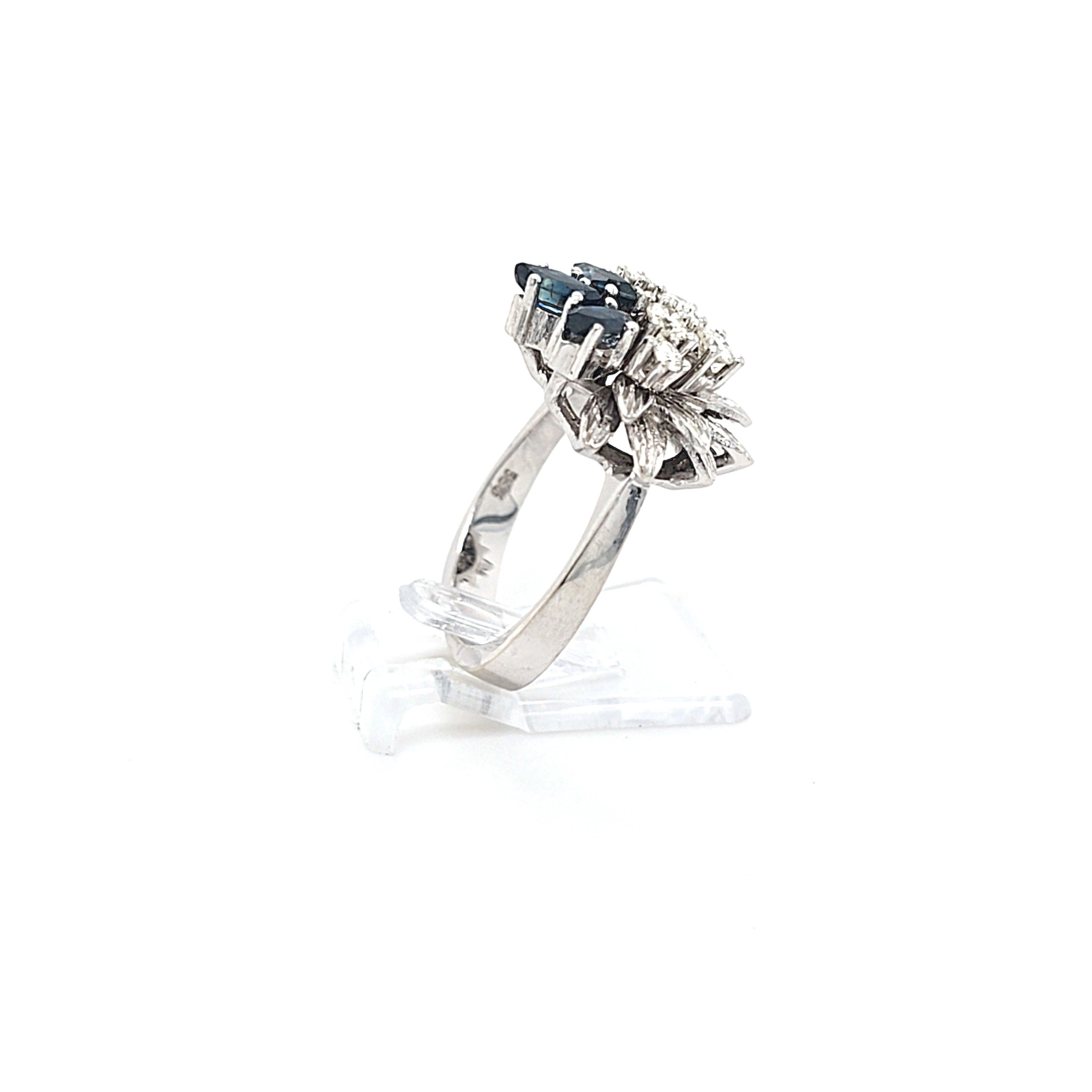 Ring Gold 585 14 kt Brillanten Saphir Damen