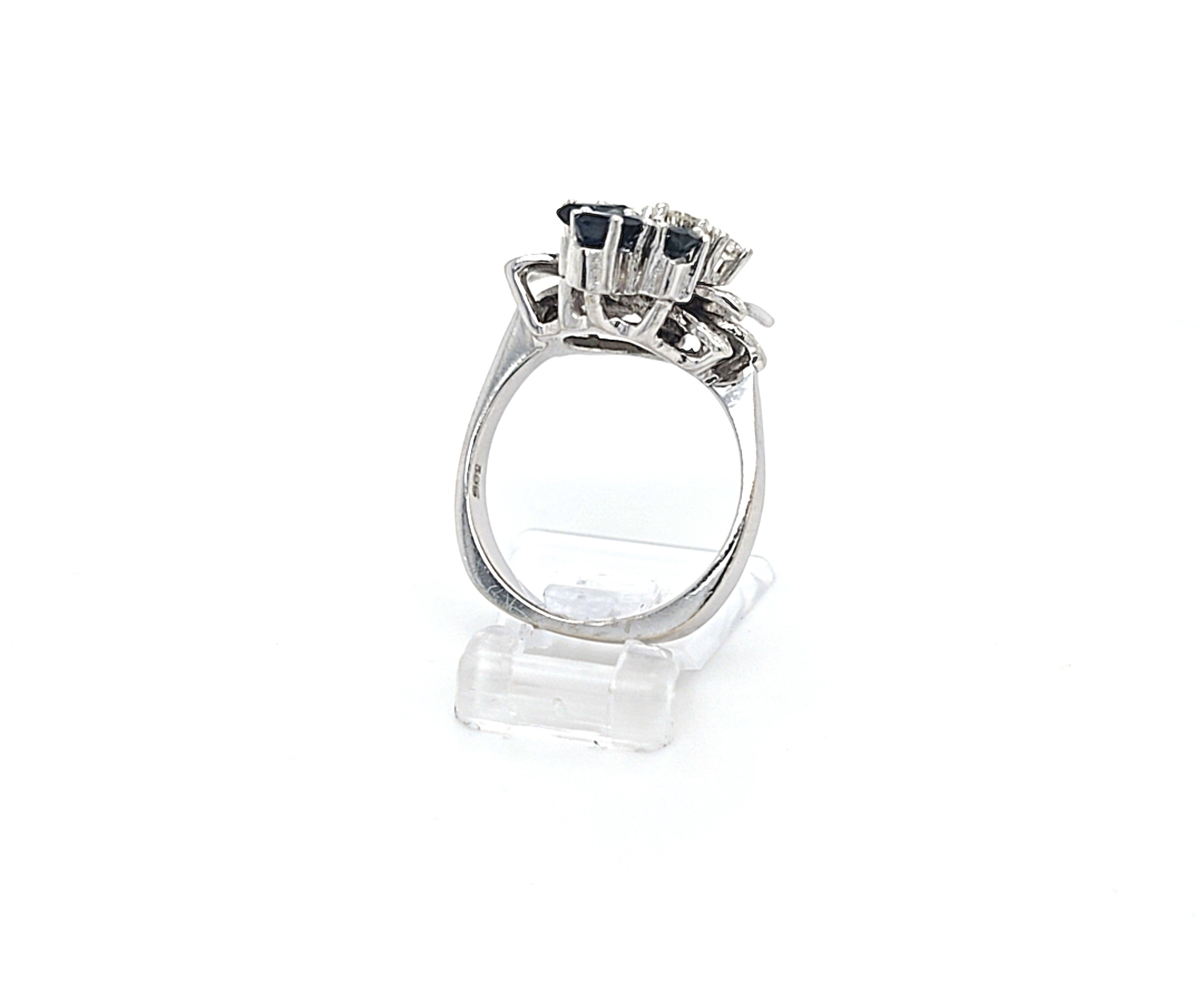 Ring Gold 585 14 kt Brillanten Saphir Damen