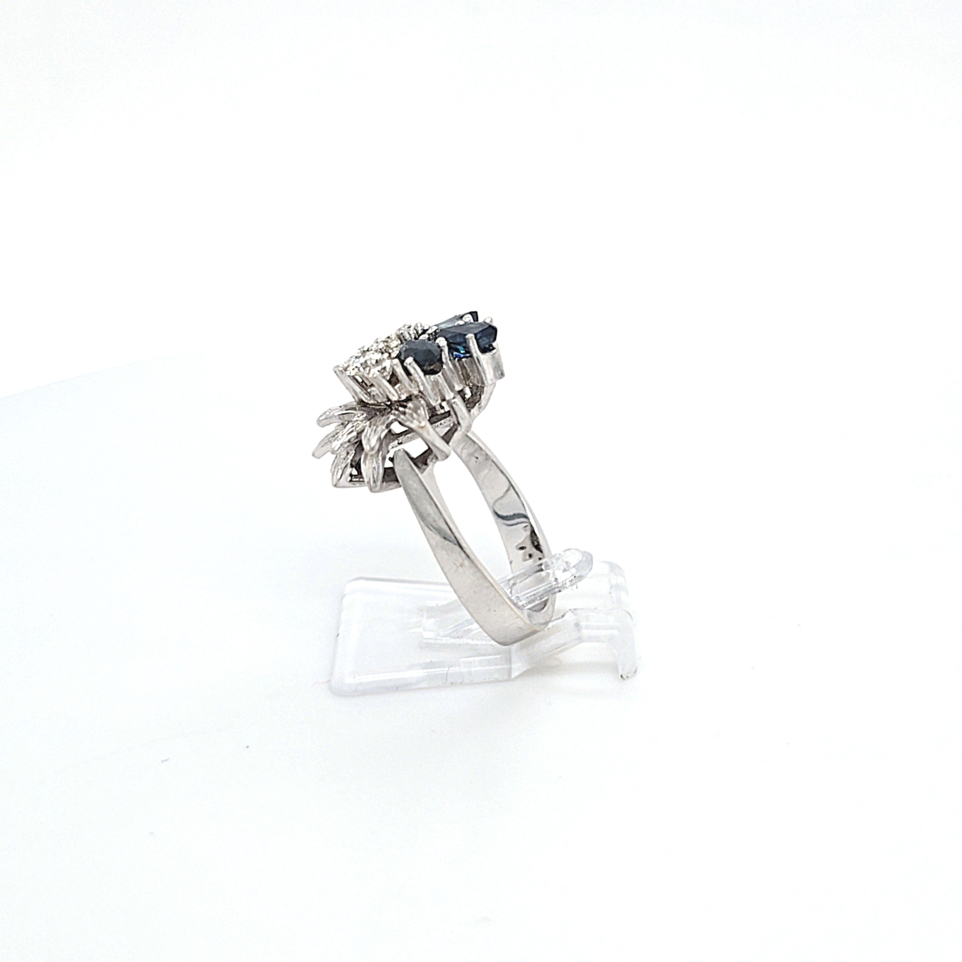 Ring Gold 585 14 kt Brillanten Saphir Damen