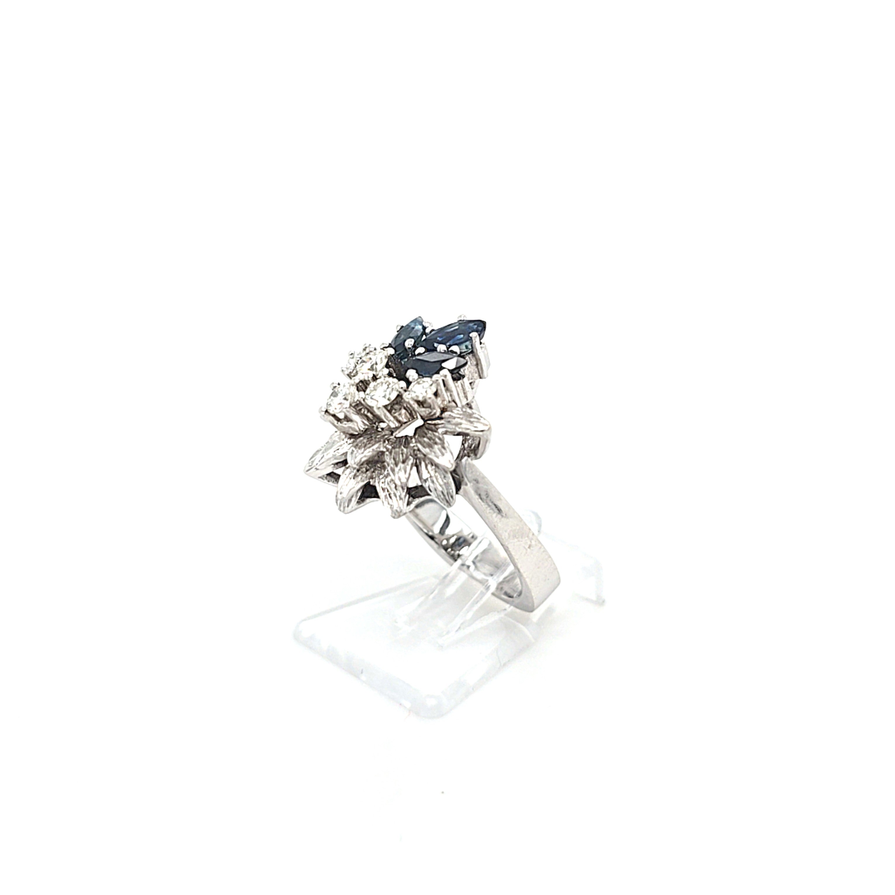 Ring Gold 585 14 kt Brillanten Saphir Damen