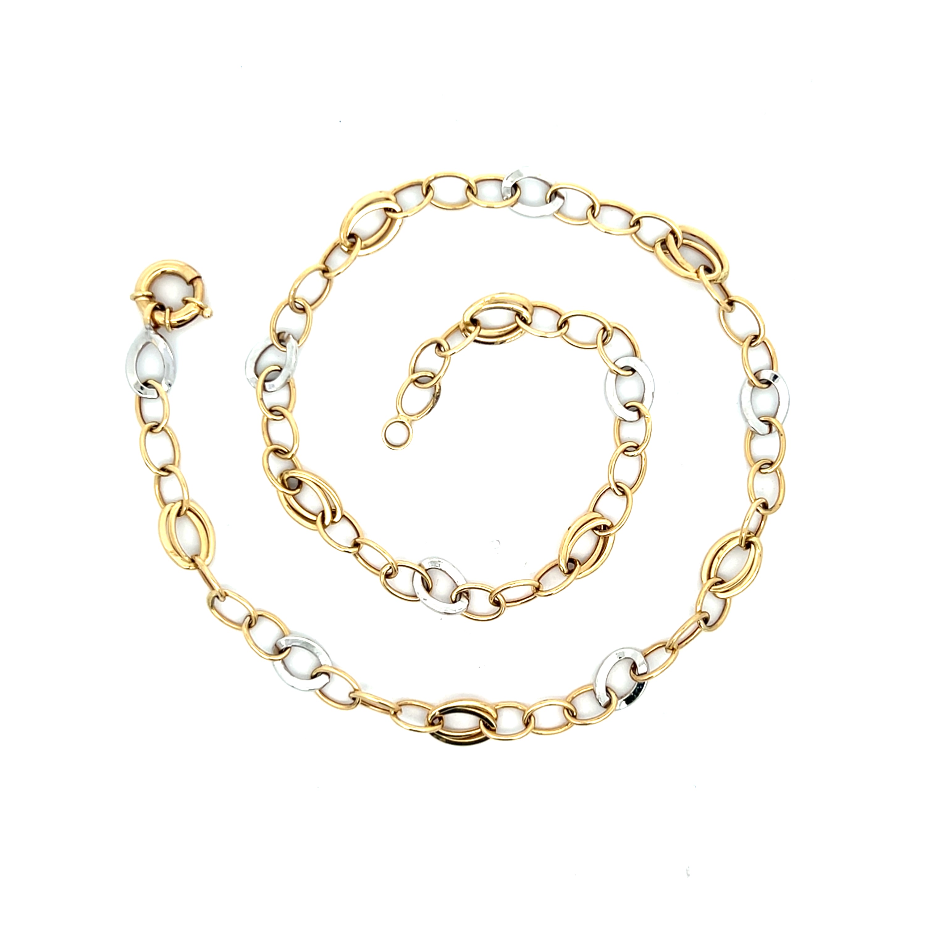 Kette Gelbgold und Weißgold 585 / 14 kt