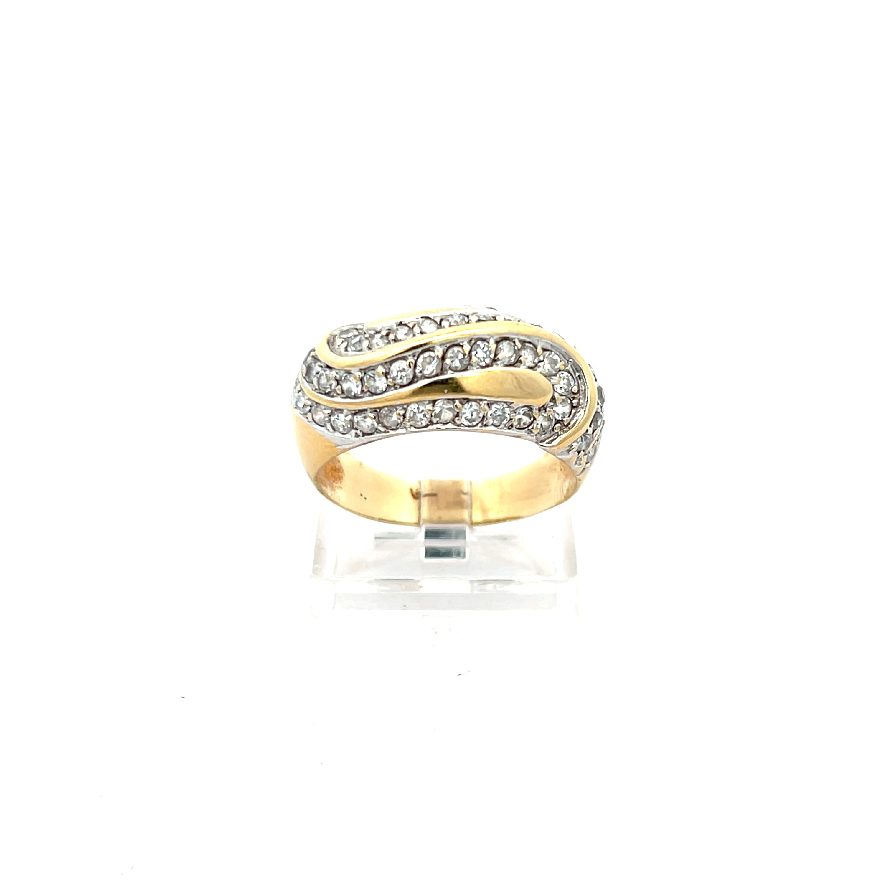 Damenring Gelbgold / Weißgold 585 / 14 kt