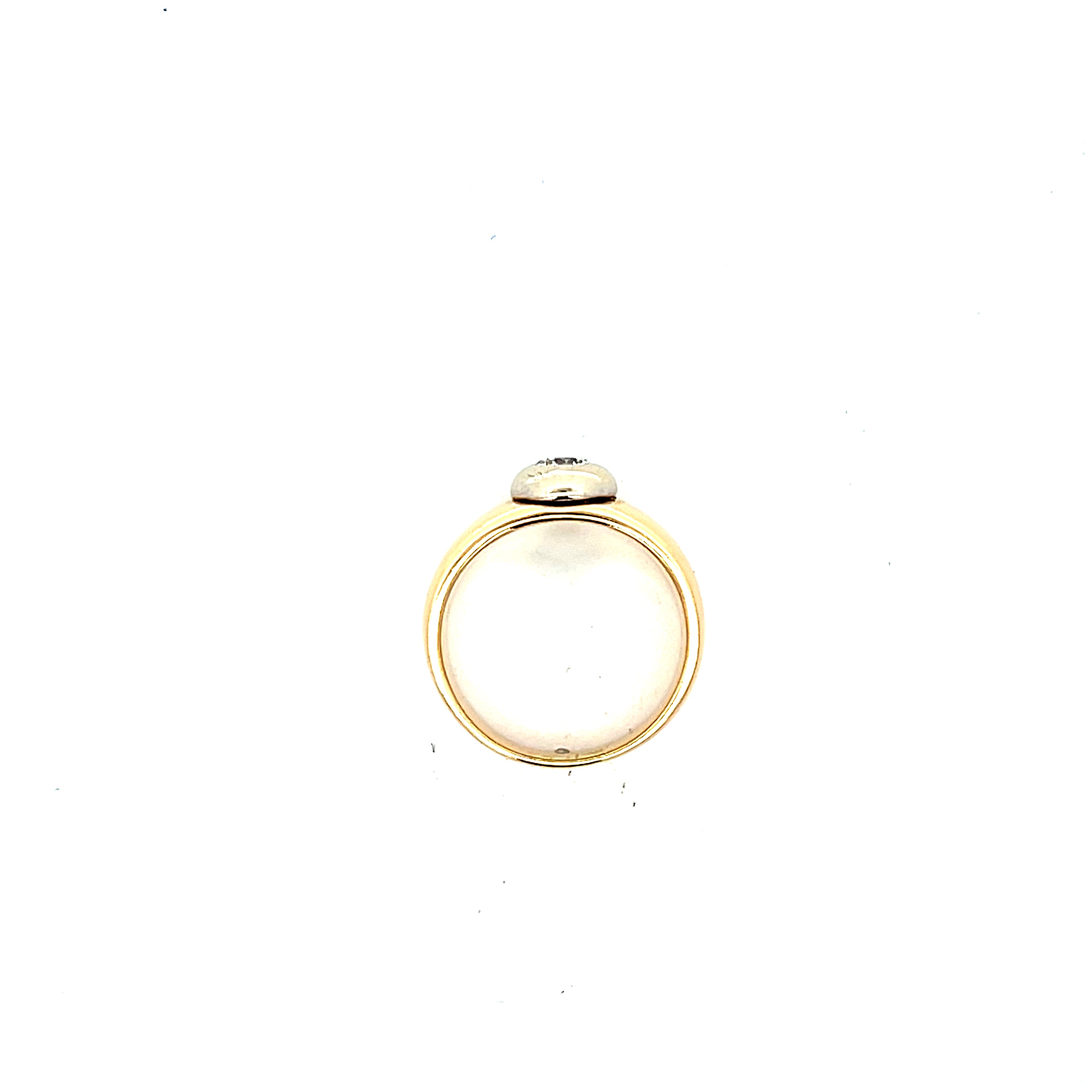 Brillantring Gelbgold und Weißgold 585 / 14 kt