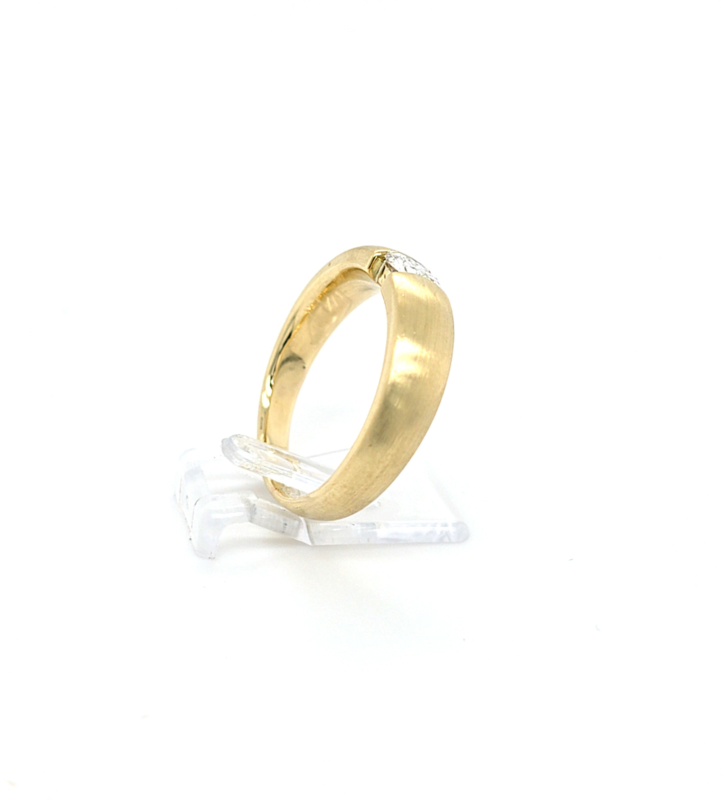 Ring Solitär Gold 585 14 kt Brillant 0,5 ct Damen