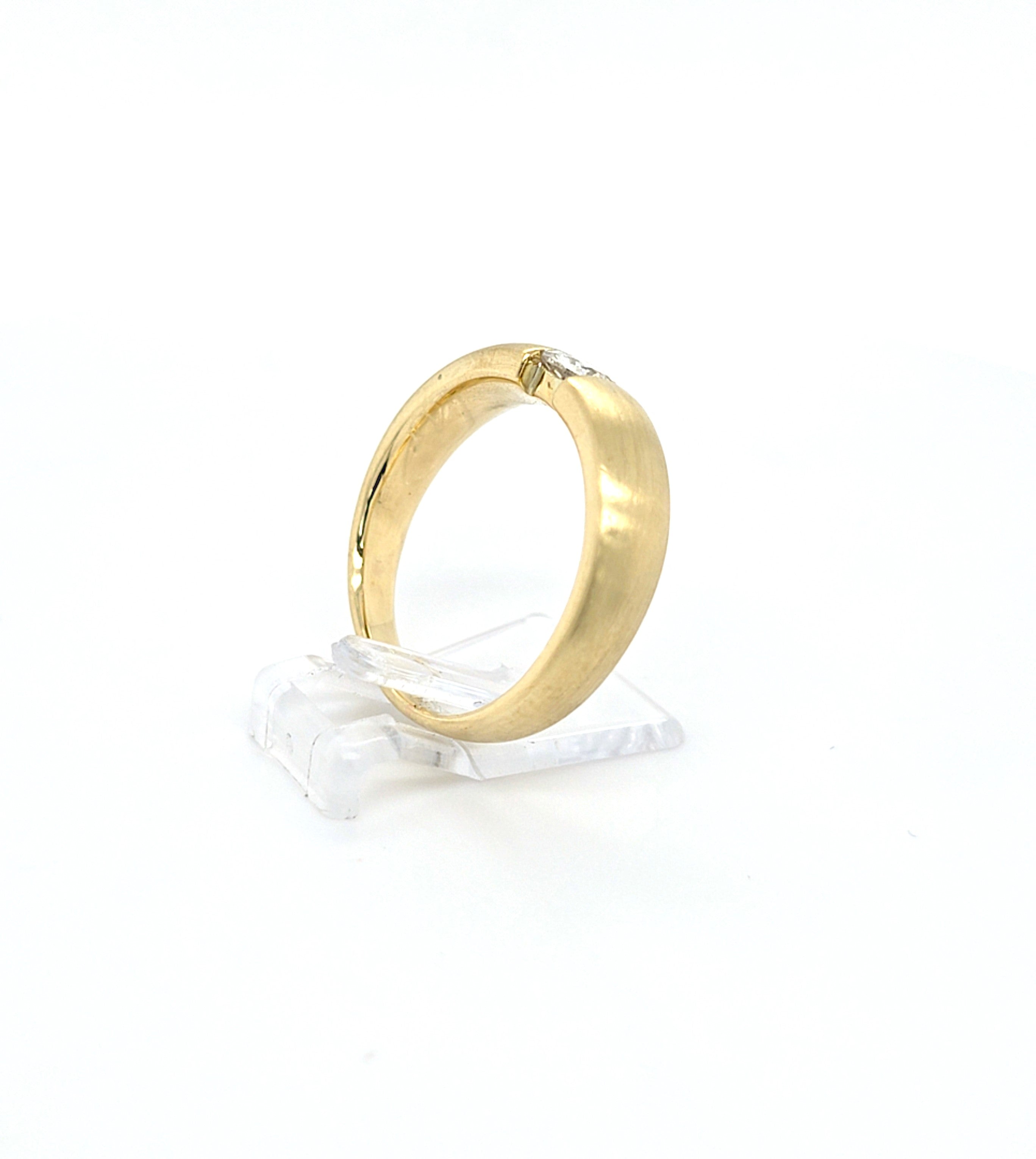 Ring Solitär Gold 585 14 kt Brillant 0,5 ct Damen