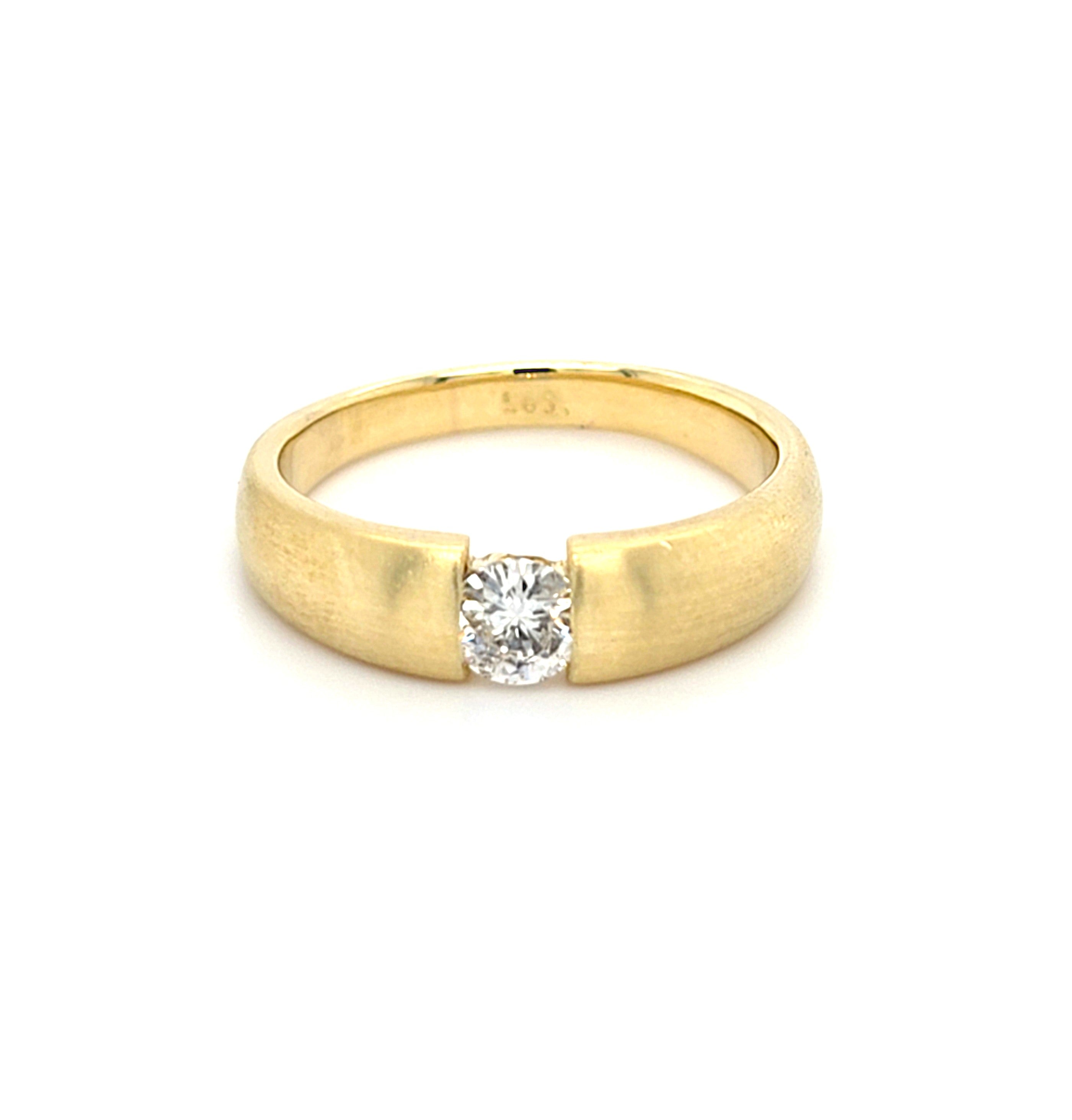 Ring Solitär Gold 585 14 kt Brillant 0,5 ct Damen