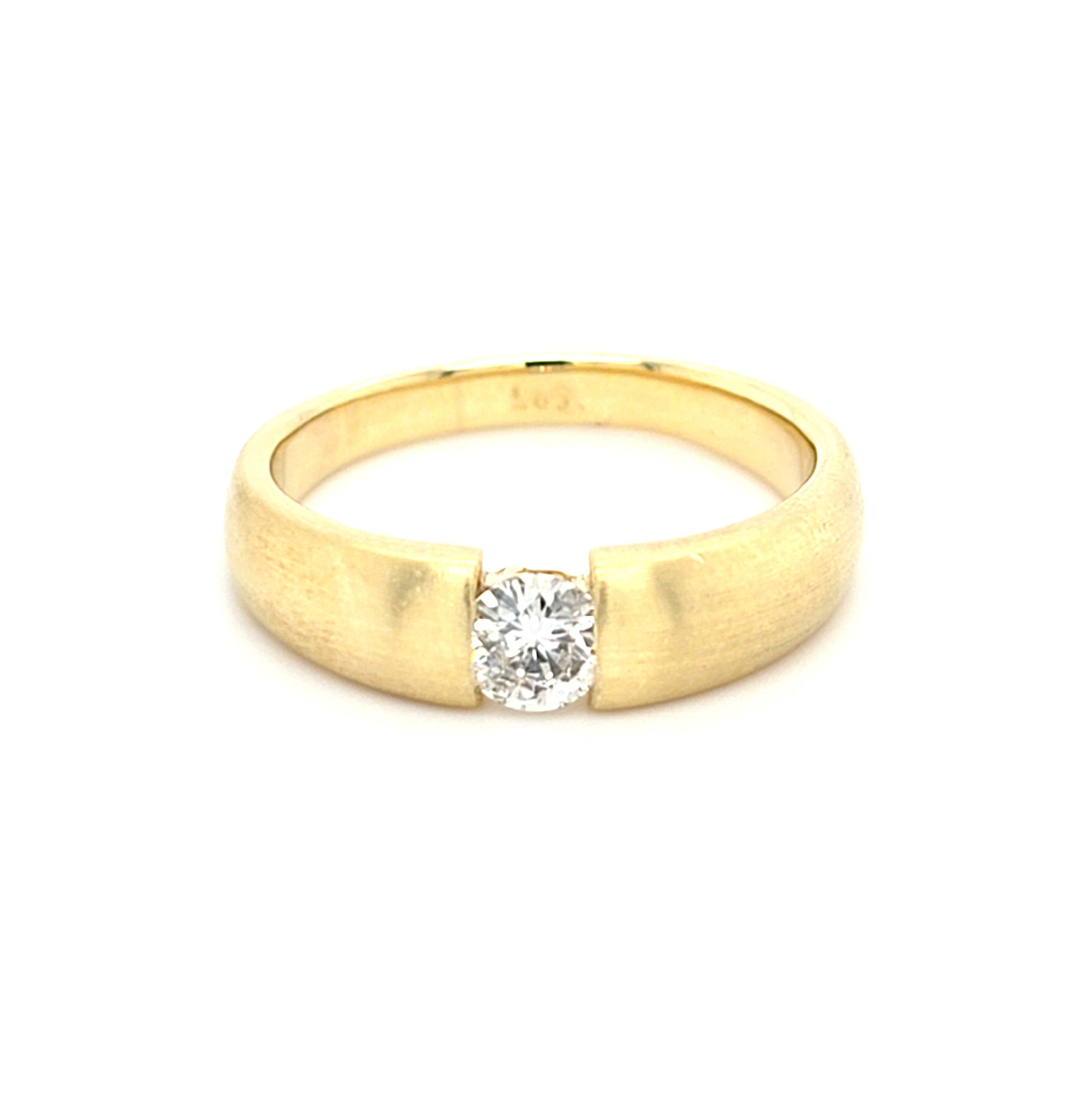 Ring Solitär Gold 585 14 kt Brillant 0,5 ct Damen