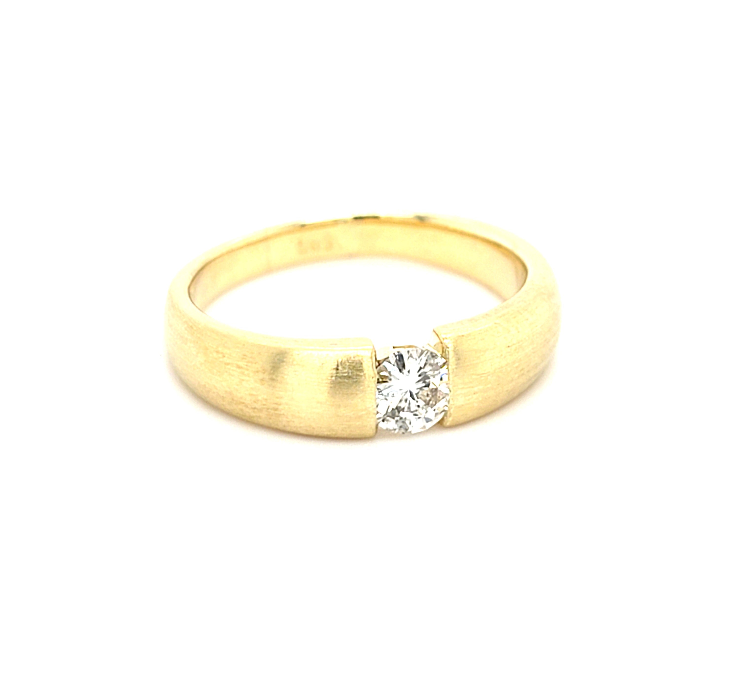 Ring Solitär Gold 585 14 kt Brillant 0,5 ct Damen