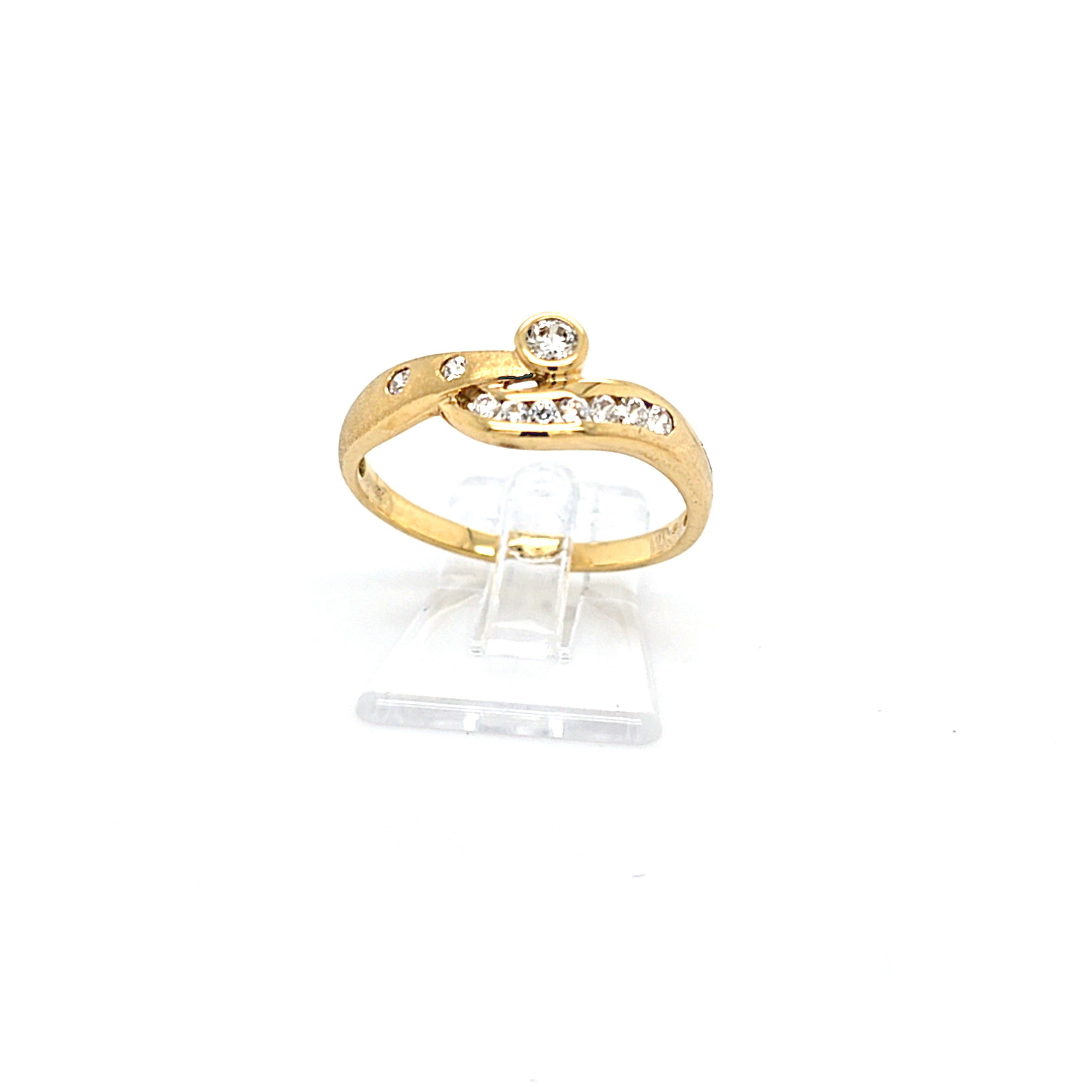 Ring Gold 750 18 kt Damen Zirkonia Schmuck Geschenk