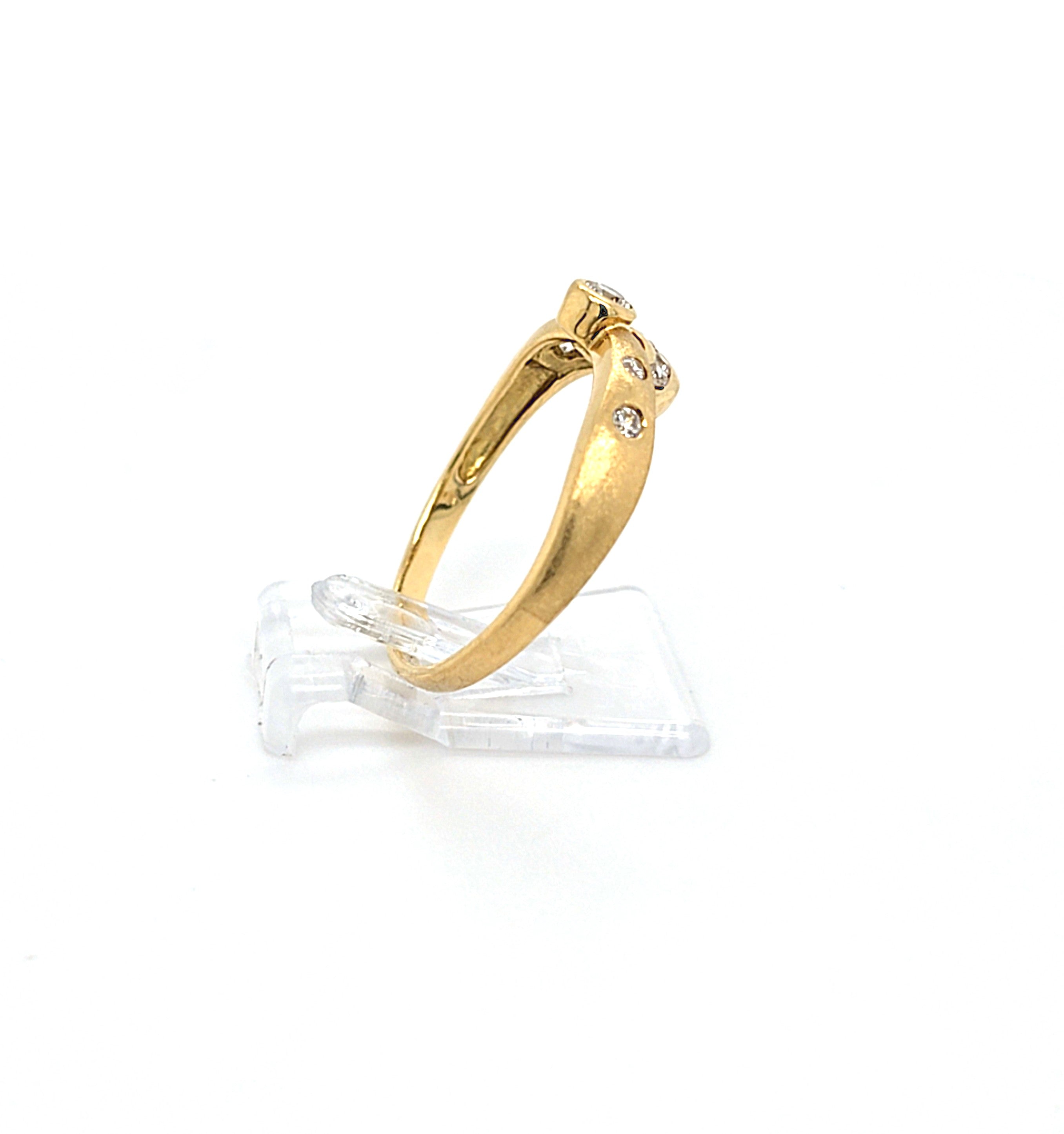 Ring Gold 750 18 kt Damen Zirkonia Schmuck Geschenk