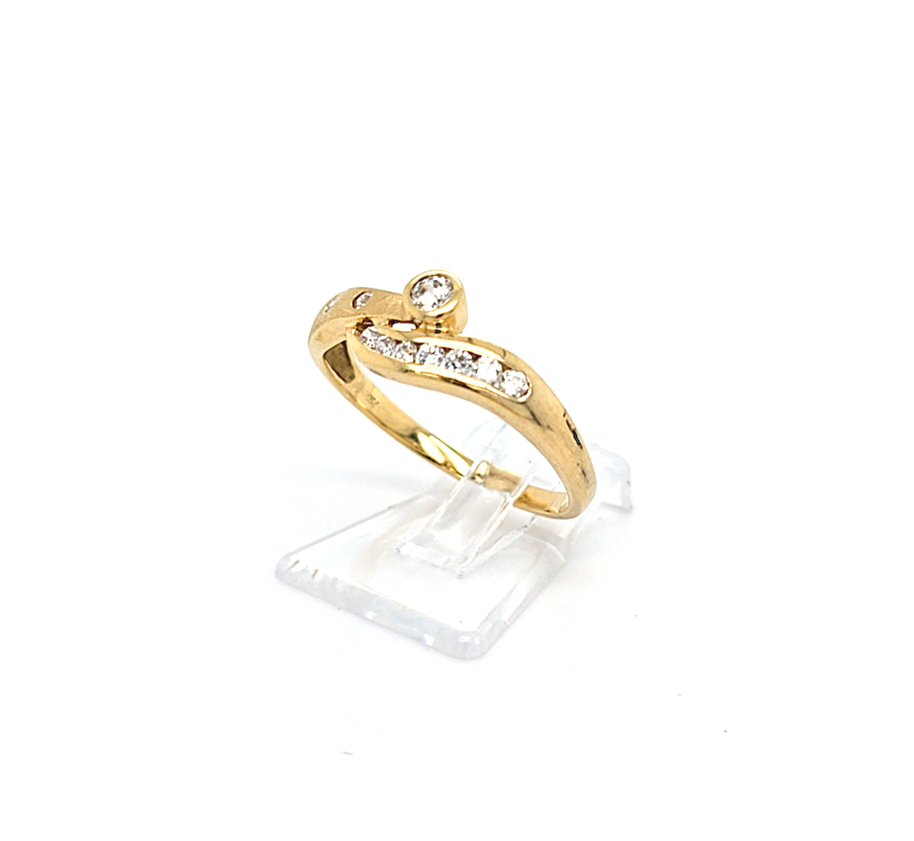 Ring Gold 750 18 kt Damen Zirkonia Schmuck Geschenk
