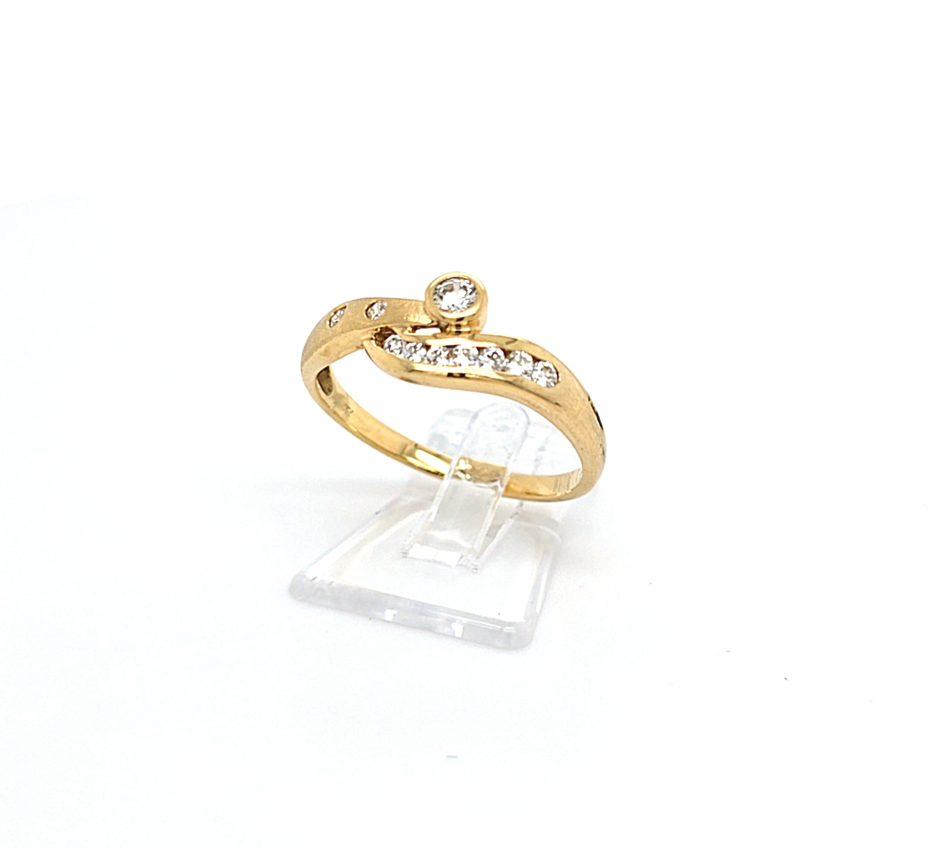 Ring Gold 750 18 kt Damen Zirkonia Schmuck Geschenk