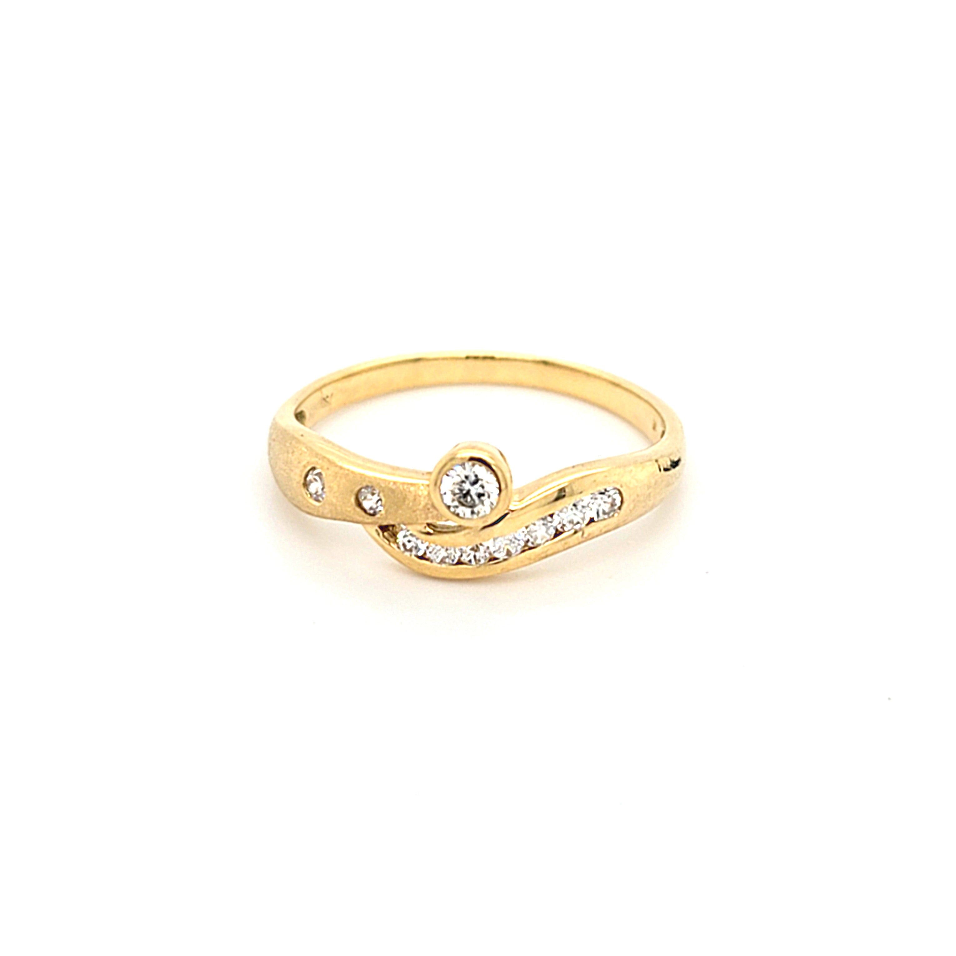 Ring Gold 750 18 kt Damen Zirkonia Schmuck Geschenk