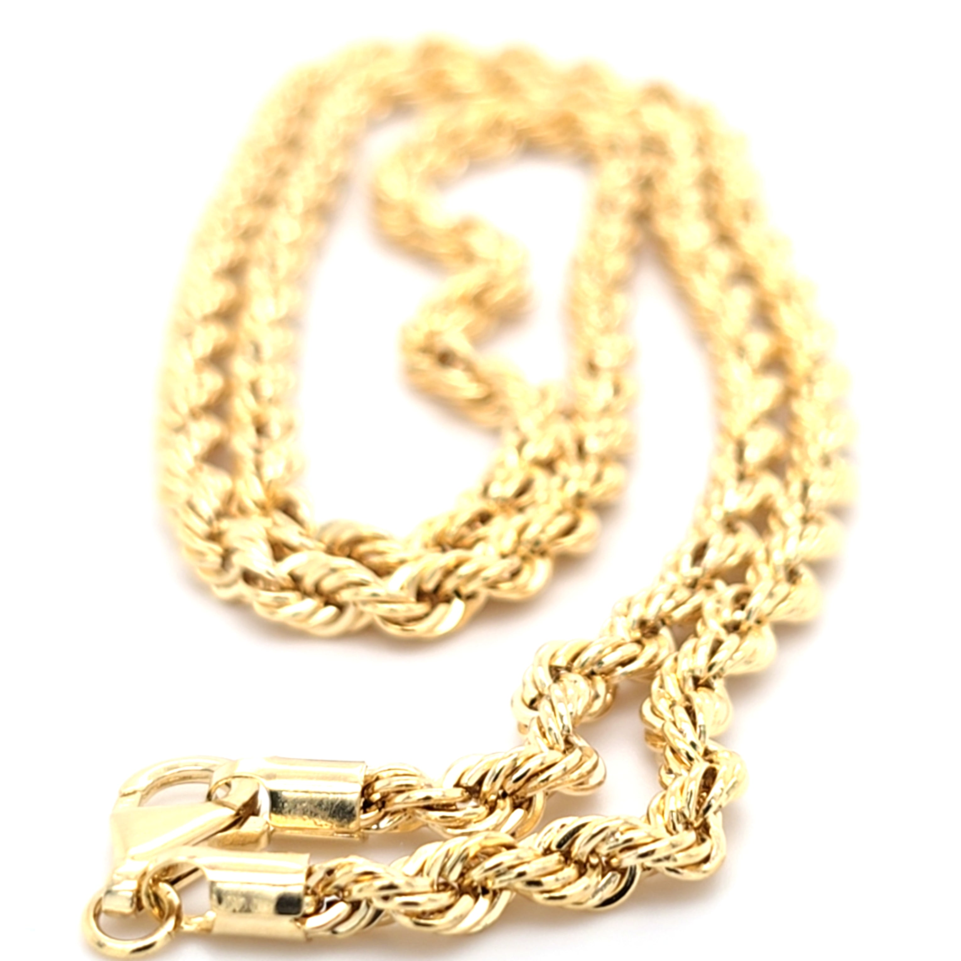 Drehkordelkette Gelbgold 585 14 kt Unisex Länge 54 cm Schmuck