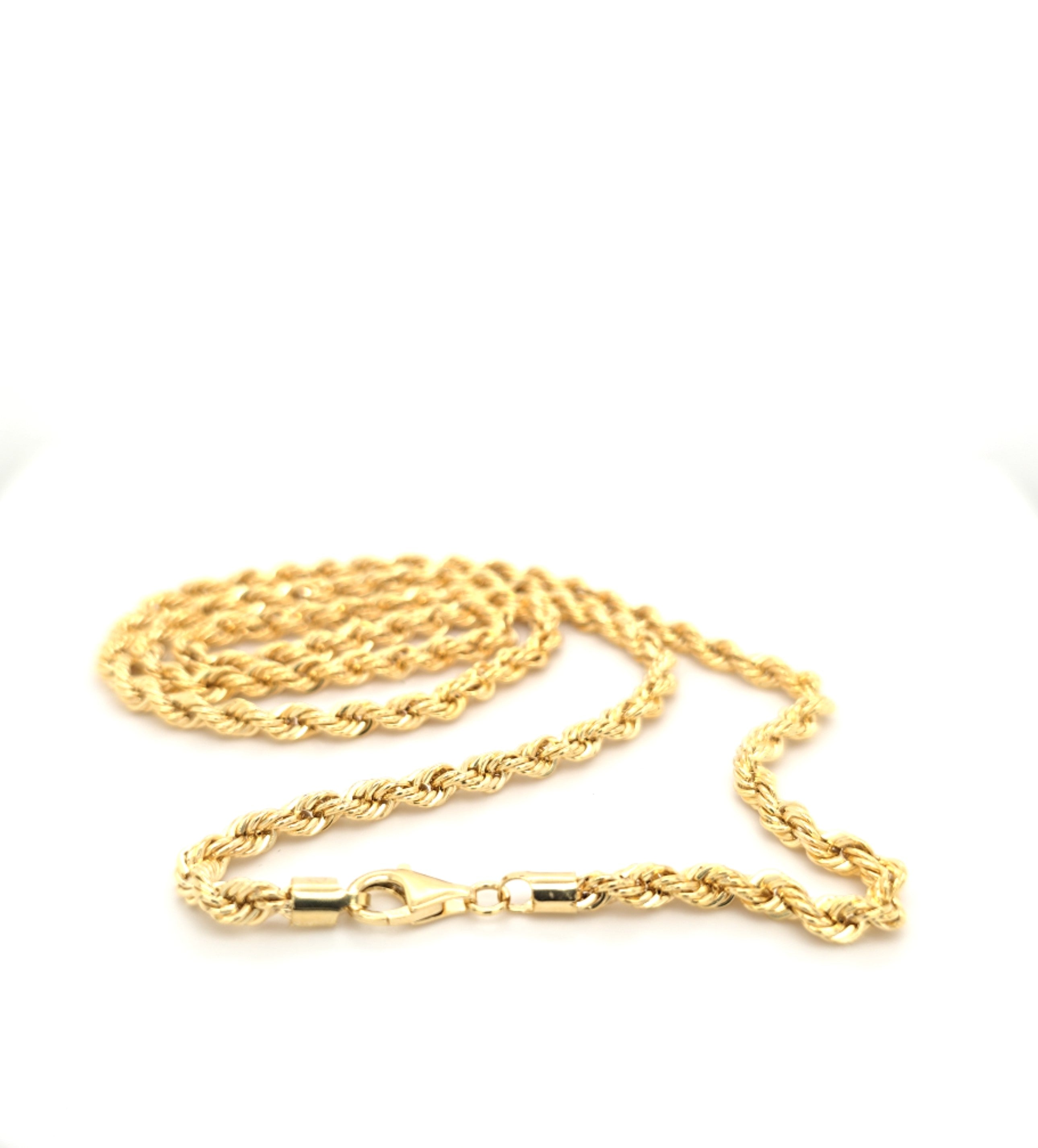 Drehkordelkette Gelbgold 585 14 kt Unisex Länge 54 cm Schmuck