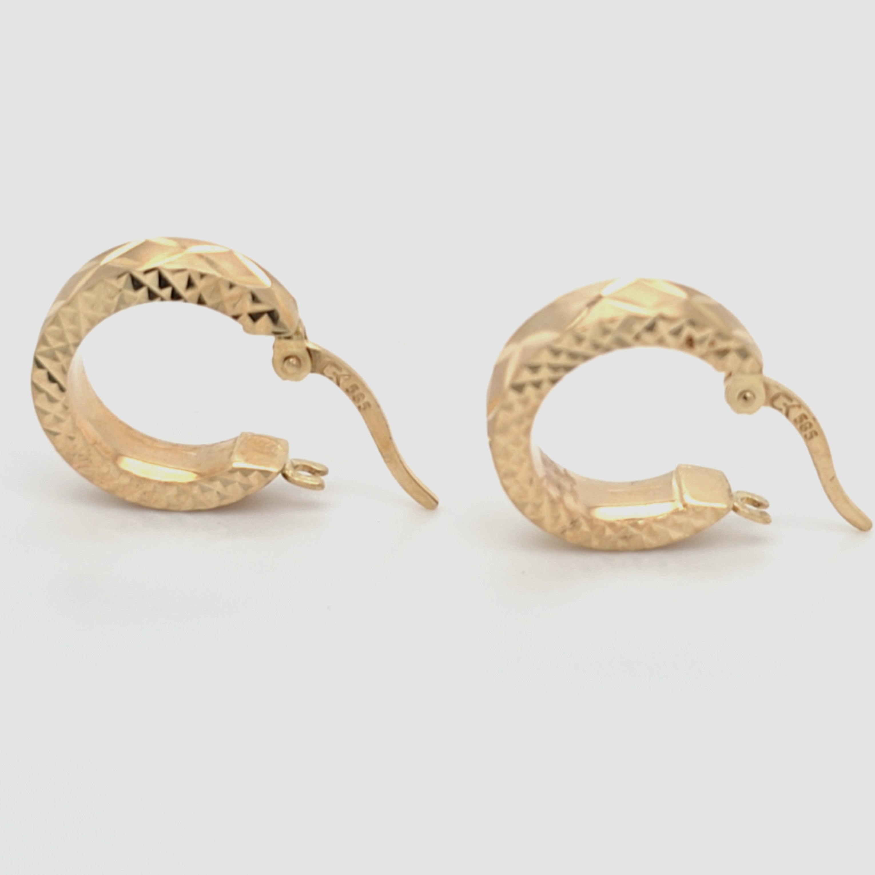 Damen Ohrringe Creolen Gelbgold 585 14 kt Schmuck Geschenk 201799