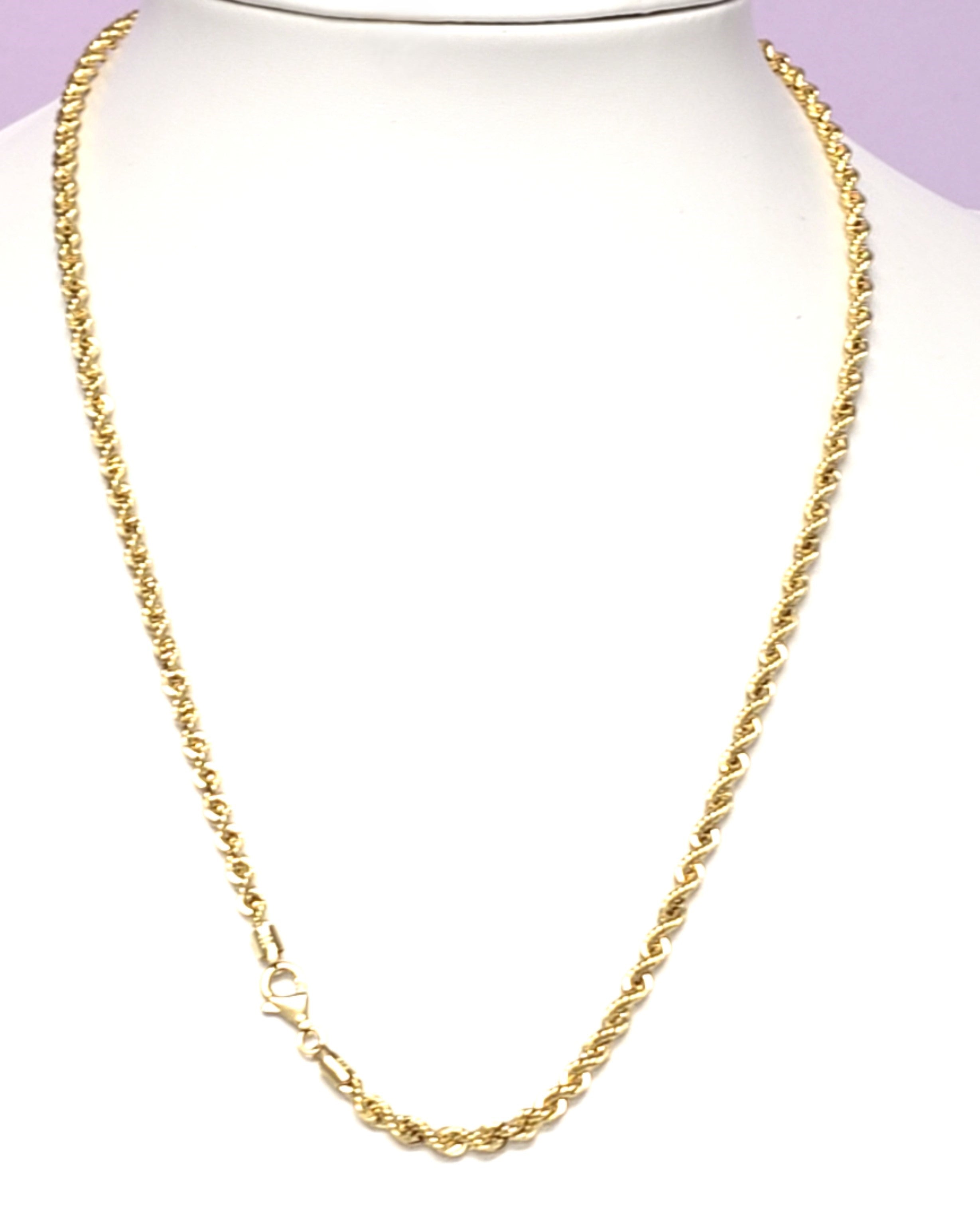 Drehkordelkette Gelbgold 585 14 kt Unisex Länge 54 cm Schmuck