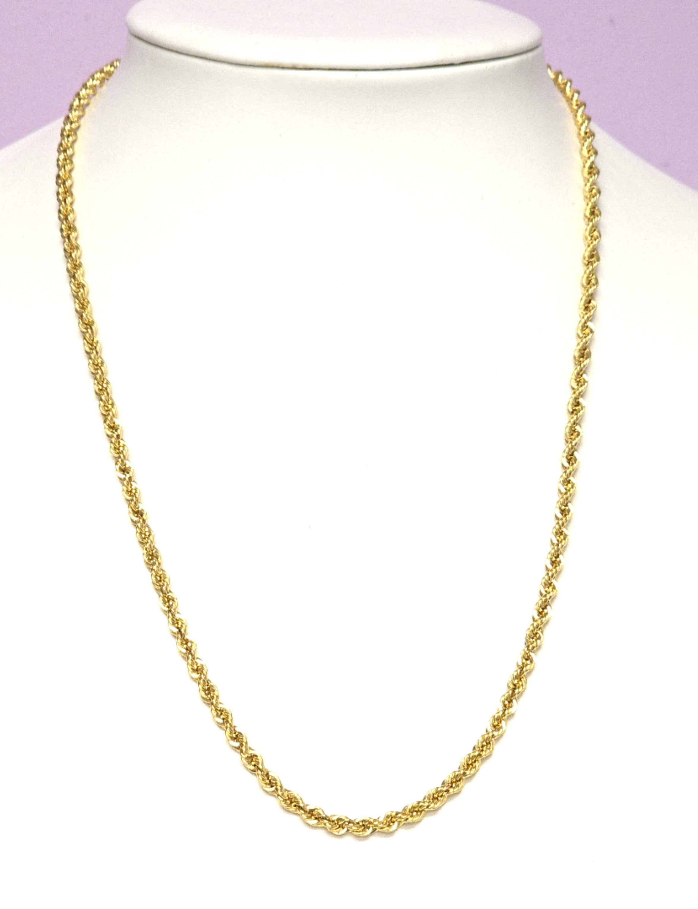 Drehkordelkette Gelbgold 585 14 kt Unisex Länge 54 cm Schmuck