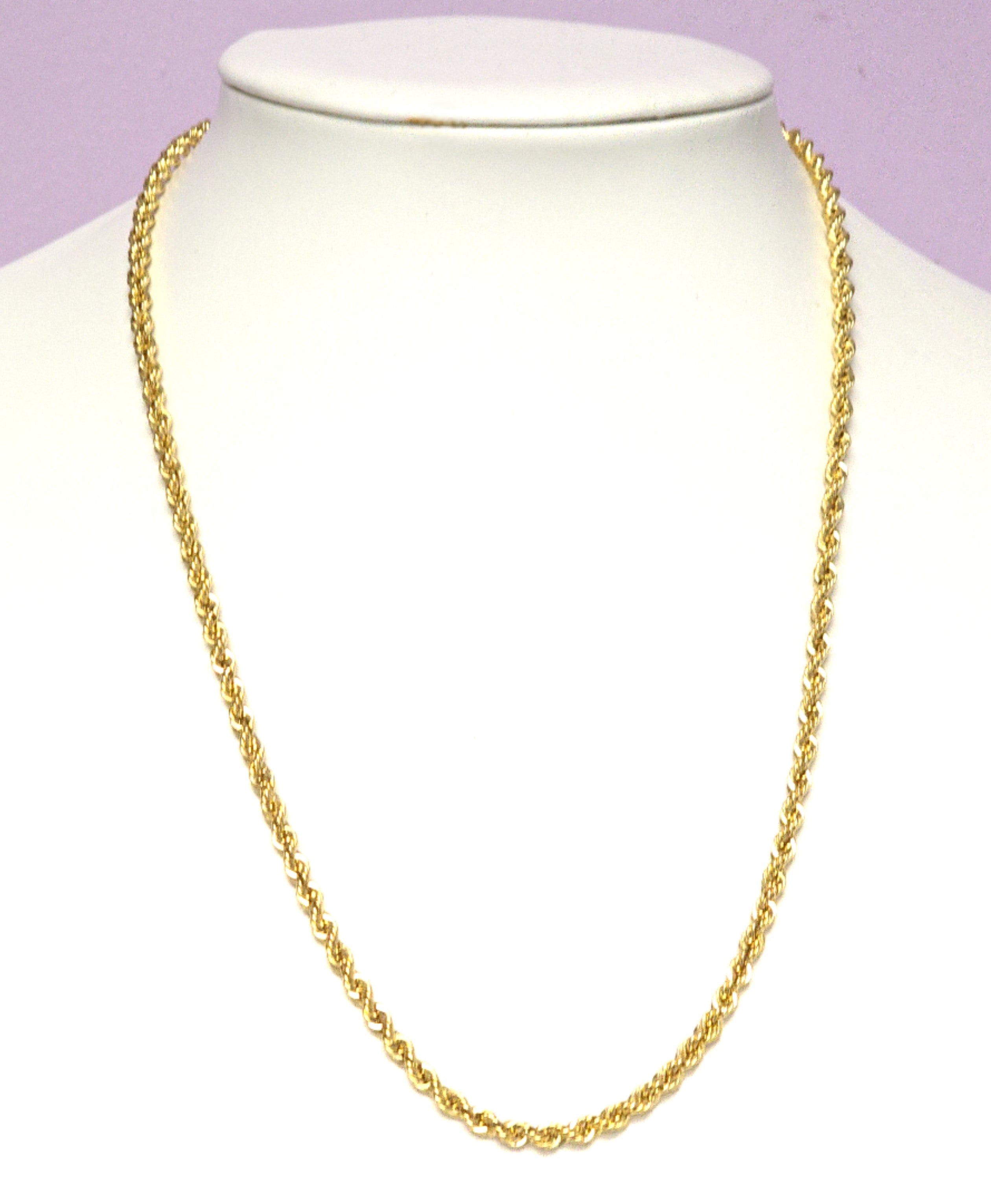 Drehkordelkette Gelbgold 585 14 kt Unisex Länge 54 cm Schmuck