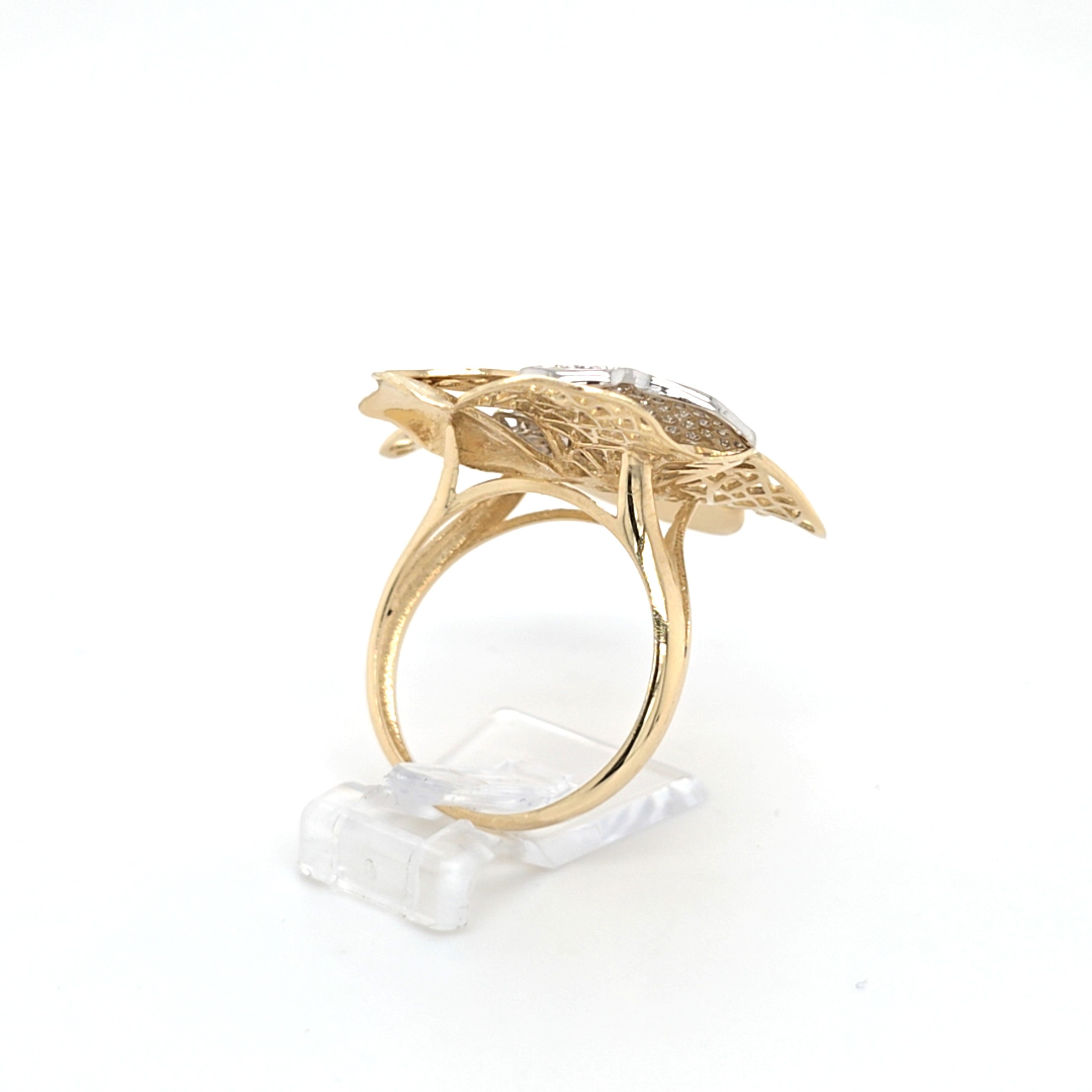 Damen Ring Gelbgold Weißgold 585 14 kt Zirkonia Schmuck Geschenk 176003