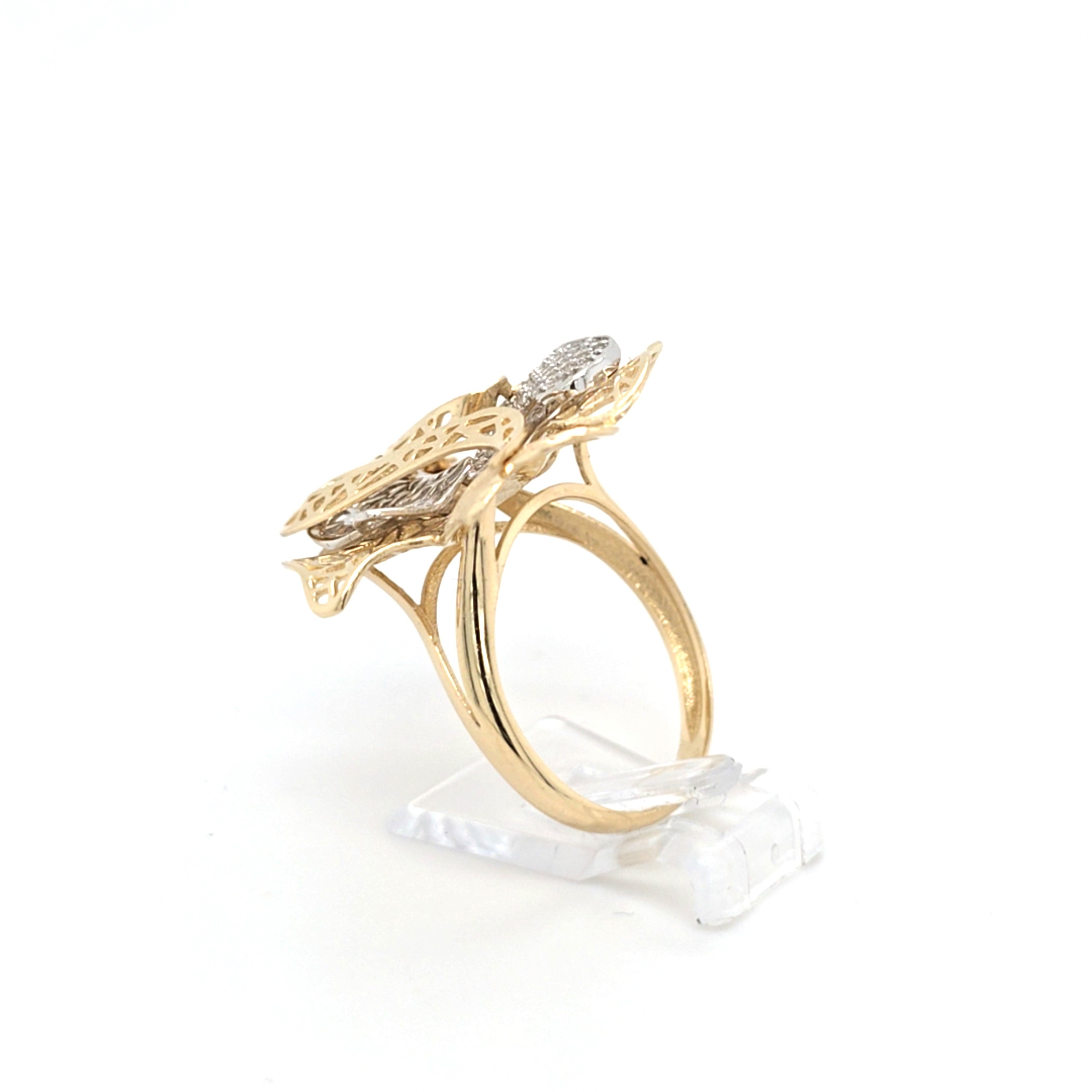 Damen Ring Gelbgold Weißgold 585 14 kt Zirkonia Schmuck Geschenk 176003