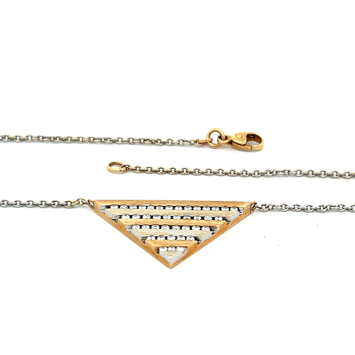 Collier Gelbgold und Weißgold 585 / 14 kt mit Brillanten