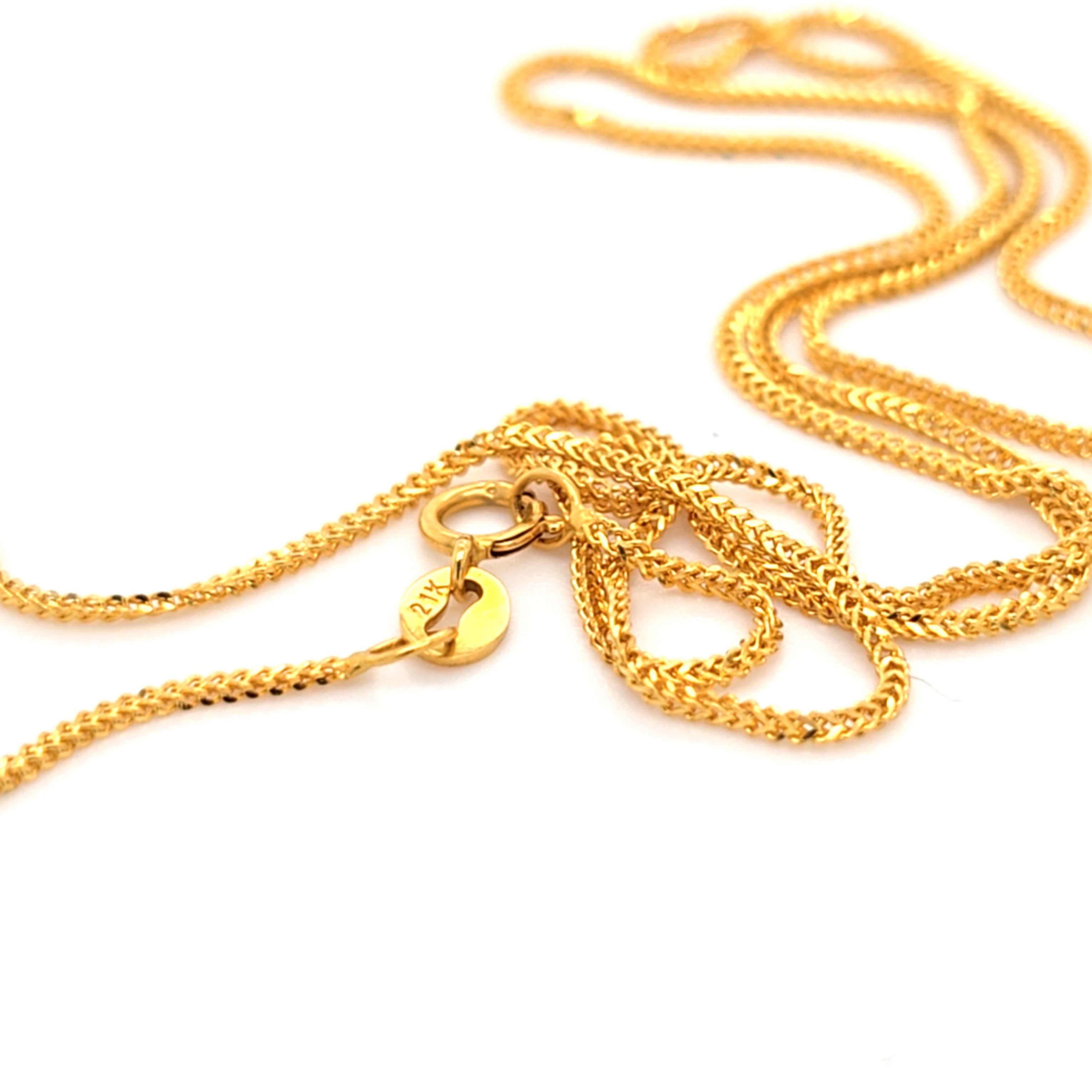 Ketten Anhänger Gelbgold 916 22 kt Grünen Schmuckstein Zirkonia Geschenk Schmuck 188291