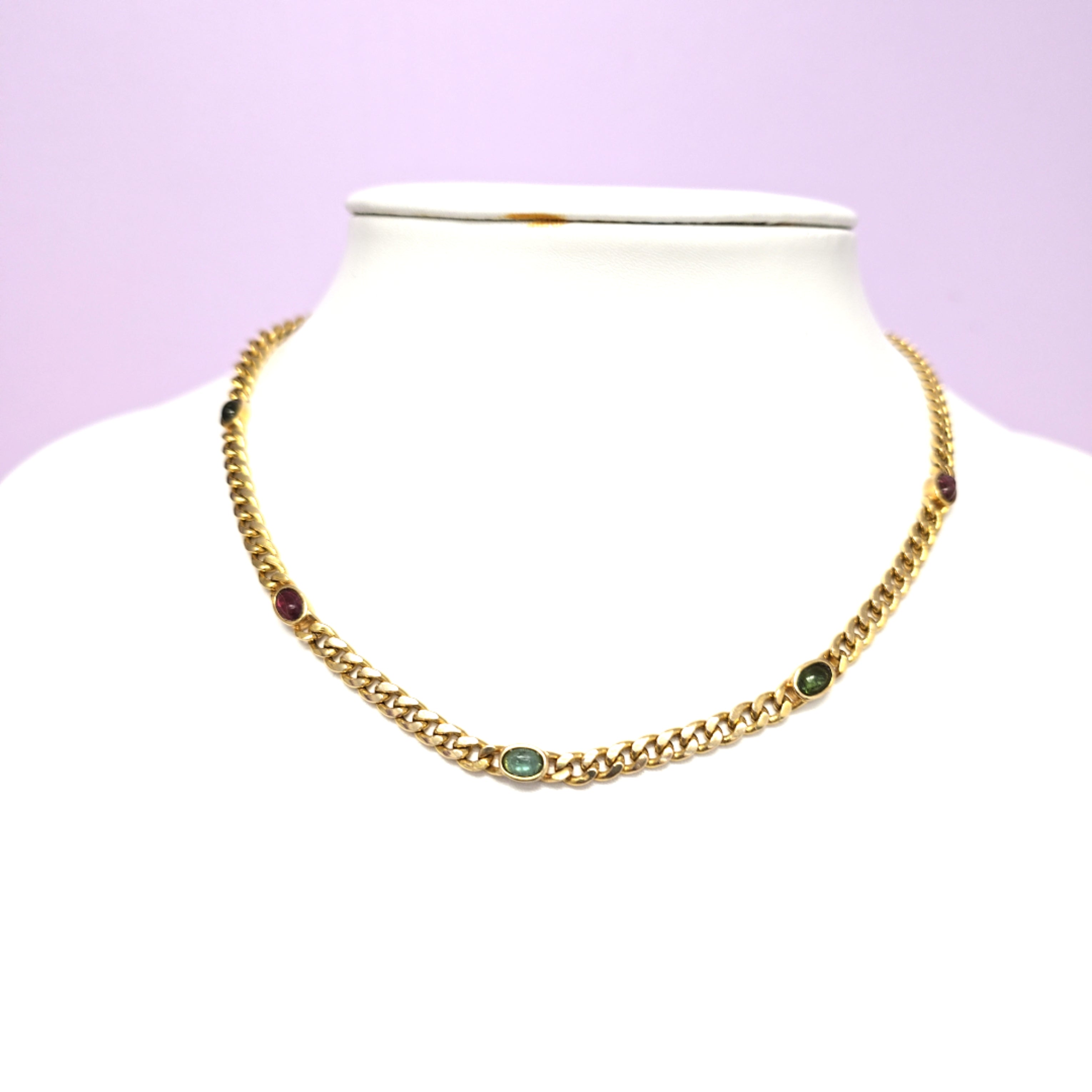 Kette Collier Gelb Gold 585 Schmucksteine Damen Geschenk