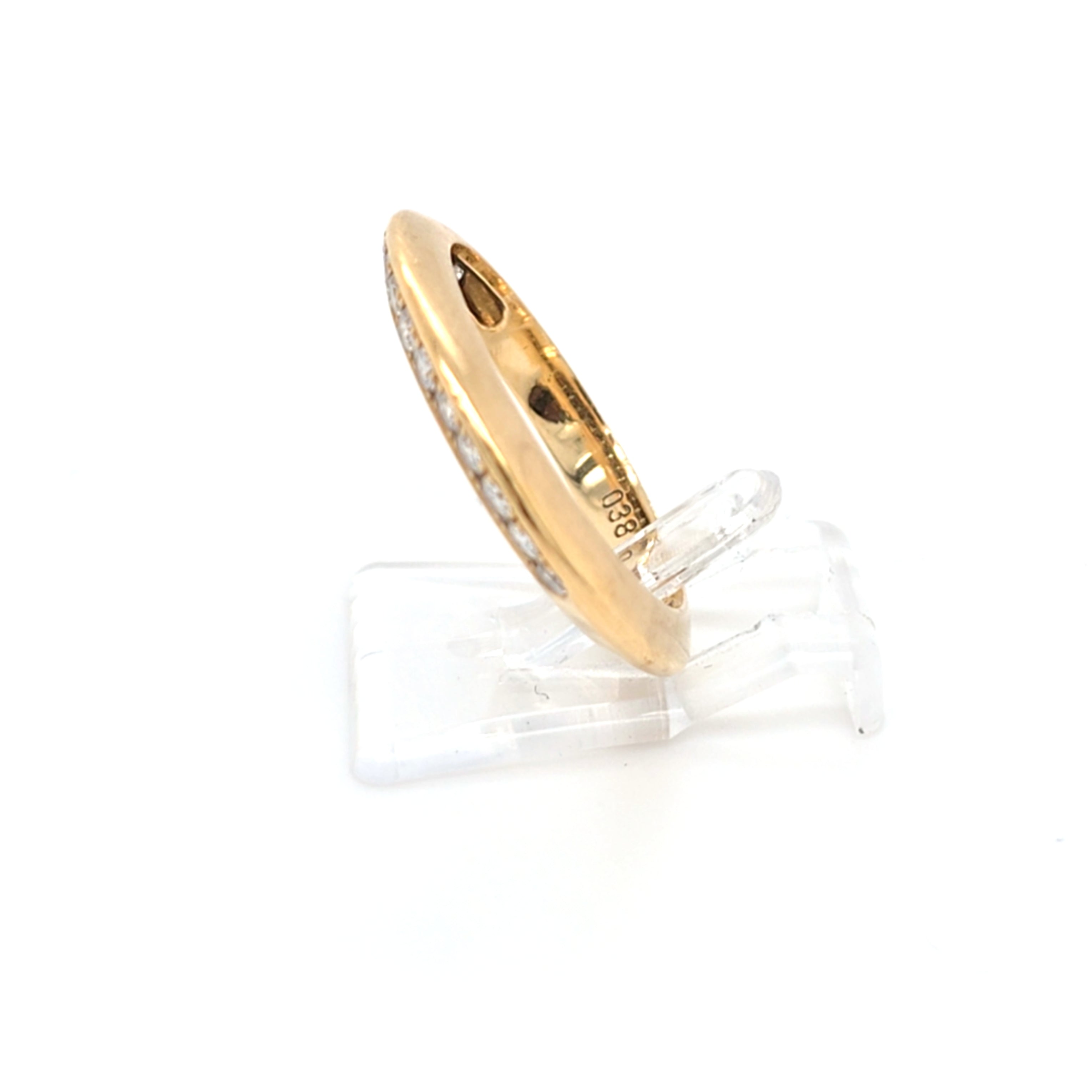 Damen Vorsteckring Gelbgold 750 18 kt. Brillanten 0,38 ct -W- 55,5 Schmuck