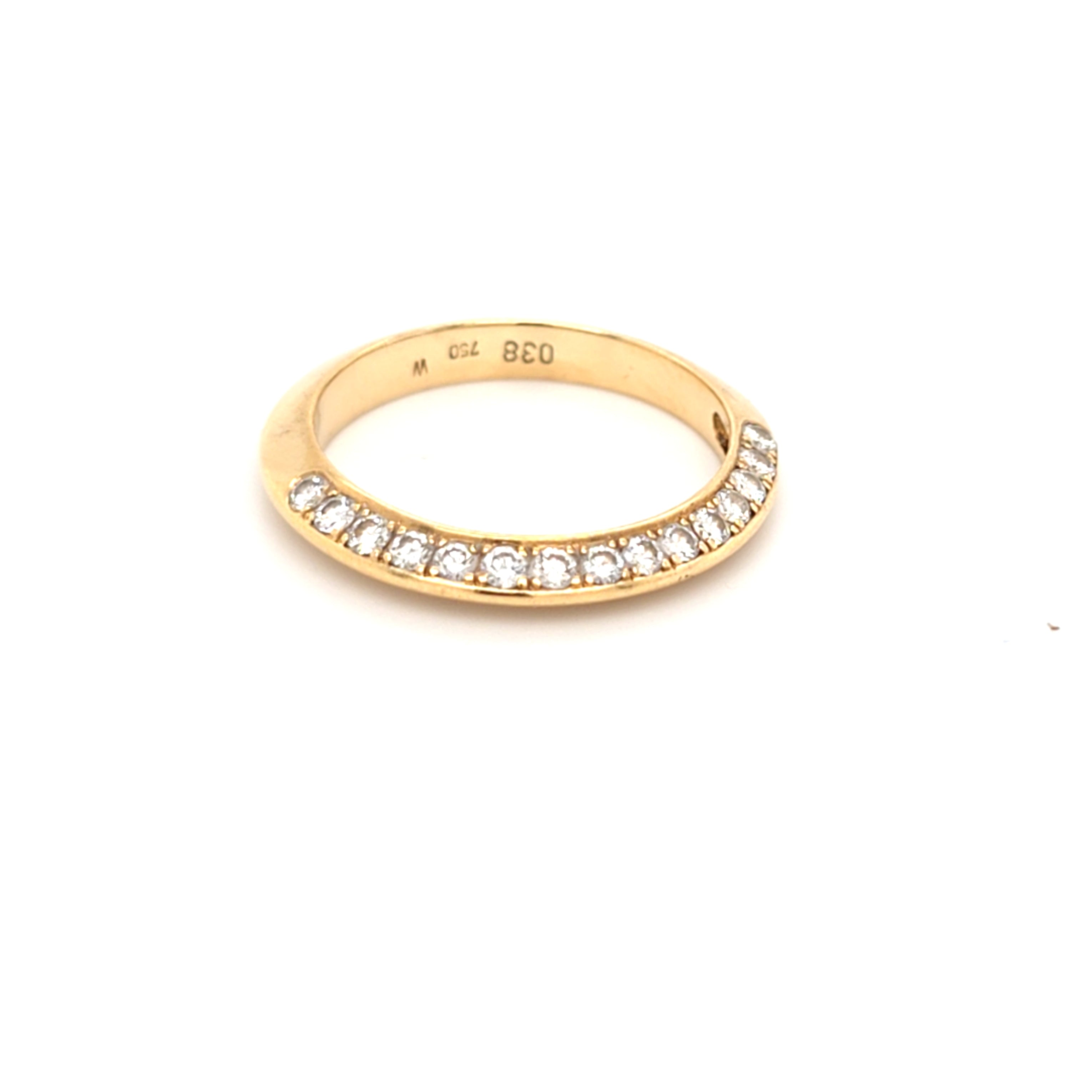 Damen Vorsteckring Gelbgold 750 18 kt. Brillanten 0,38 ct -W- 55,5 Schmuck