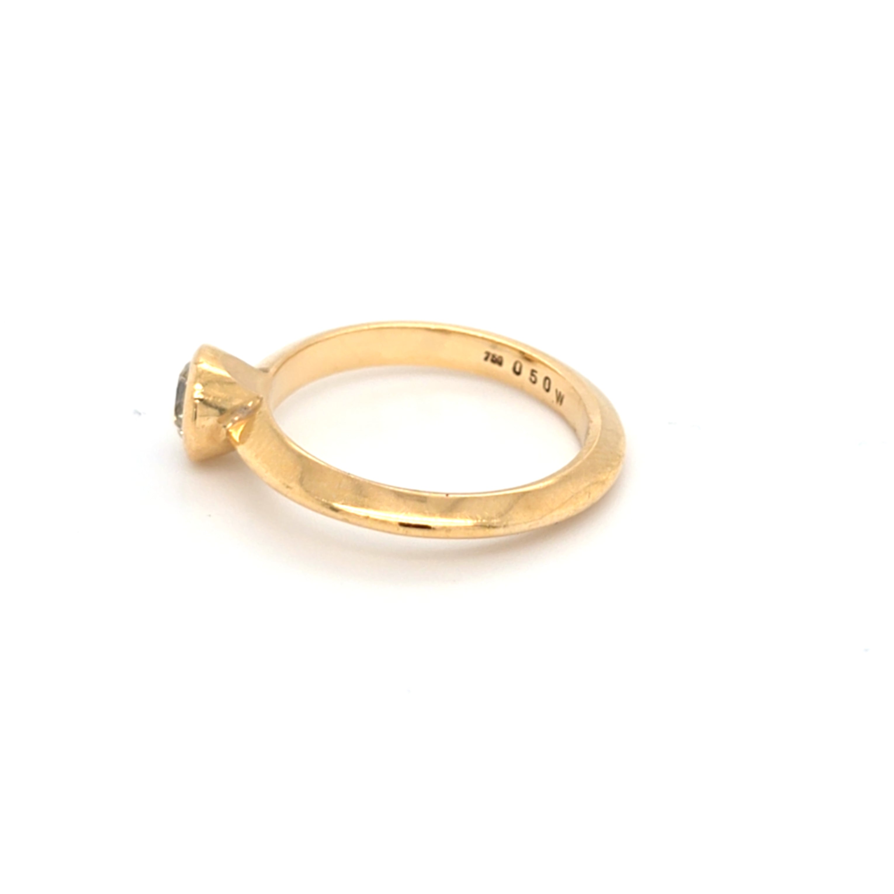 Damen Ring Gelbgold 585 14 kt. Brillant Solitäre 0,50 W *55,5* Schmuck Geschenk