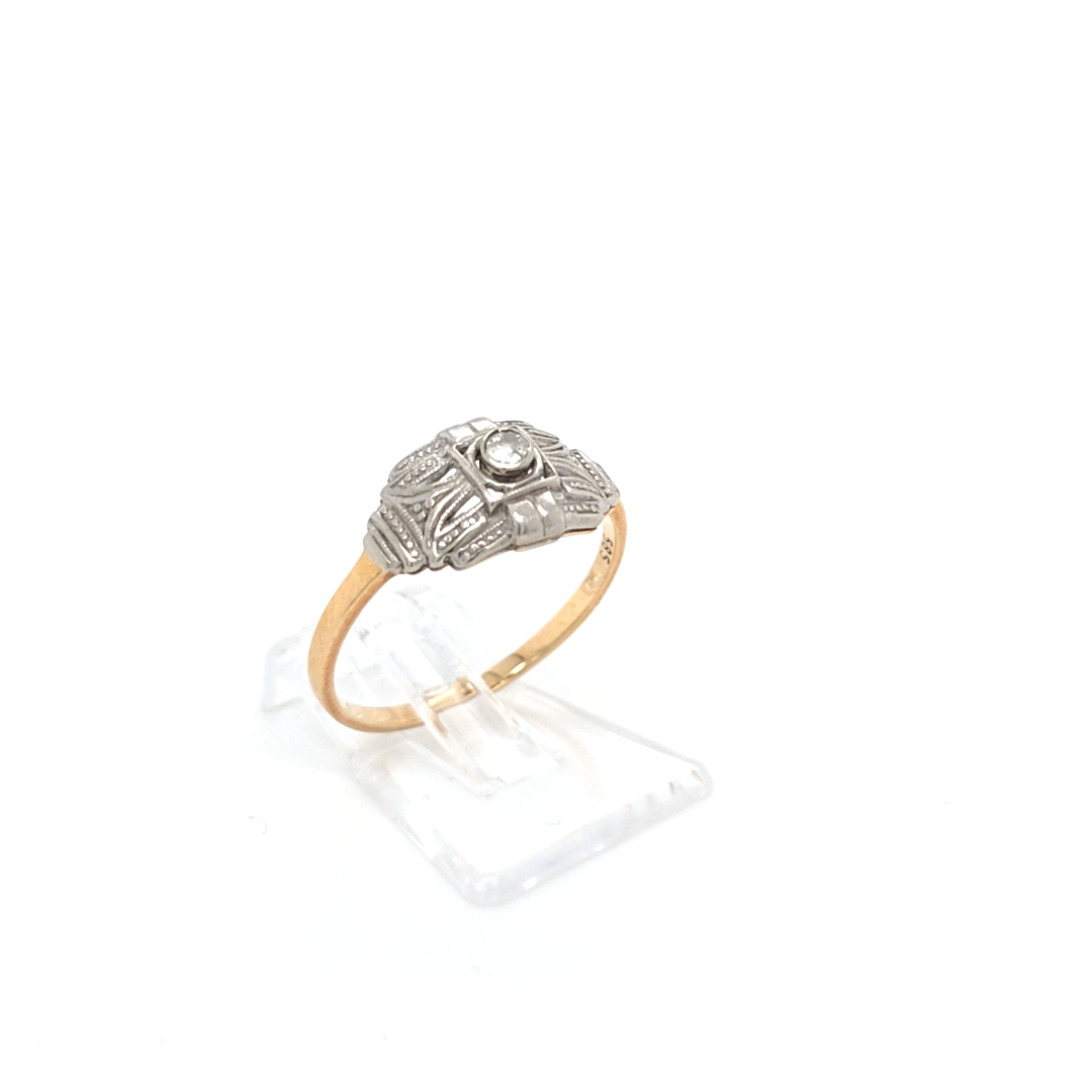 Damen Ring Gelbgold Weißgold 585 14 kt Brillant *53* Schmuck 207765