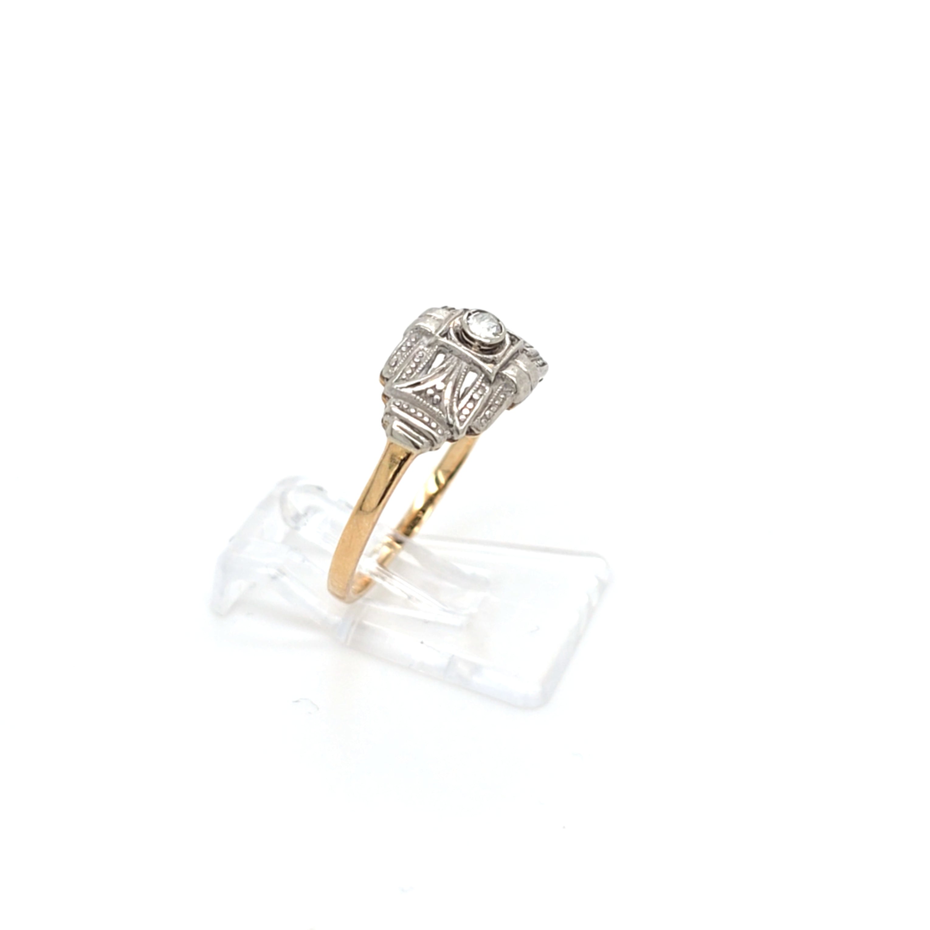 Damen Ring Gelbgold Weißgold 585 14 kt Brillant *53* Schmuck 207765