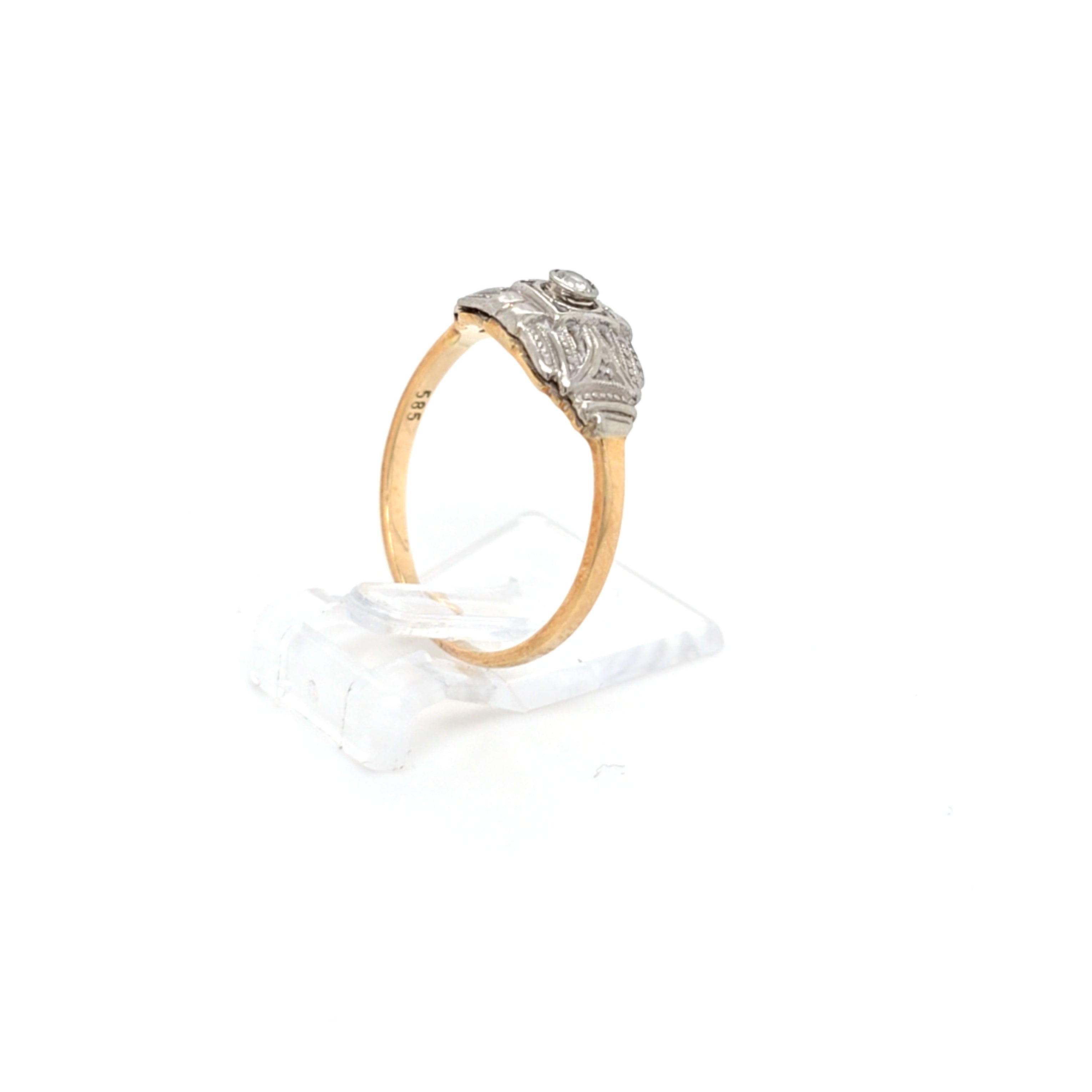 Damen Ring Gelbgold Weißgold 585 14 kt Brillant *53* Schmuck 207765