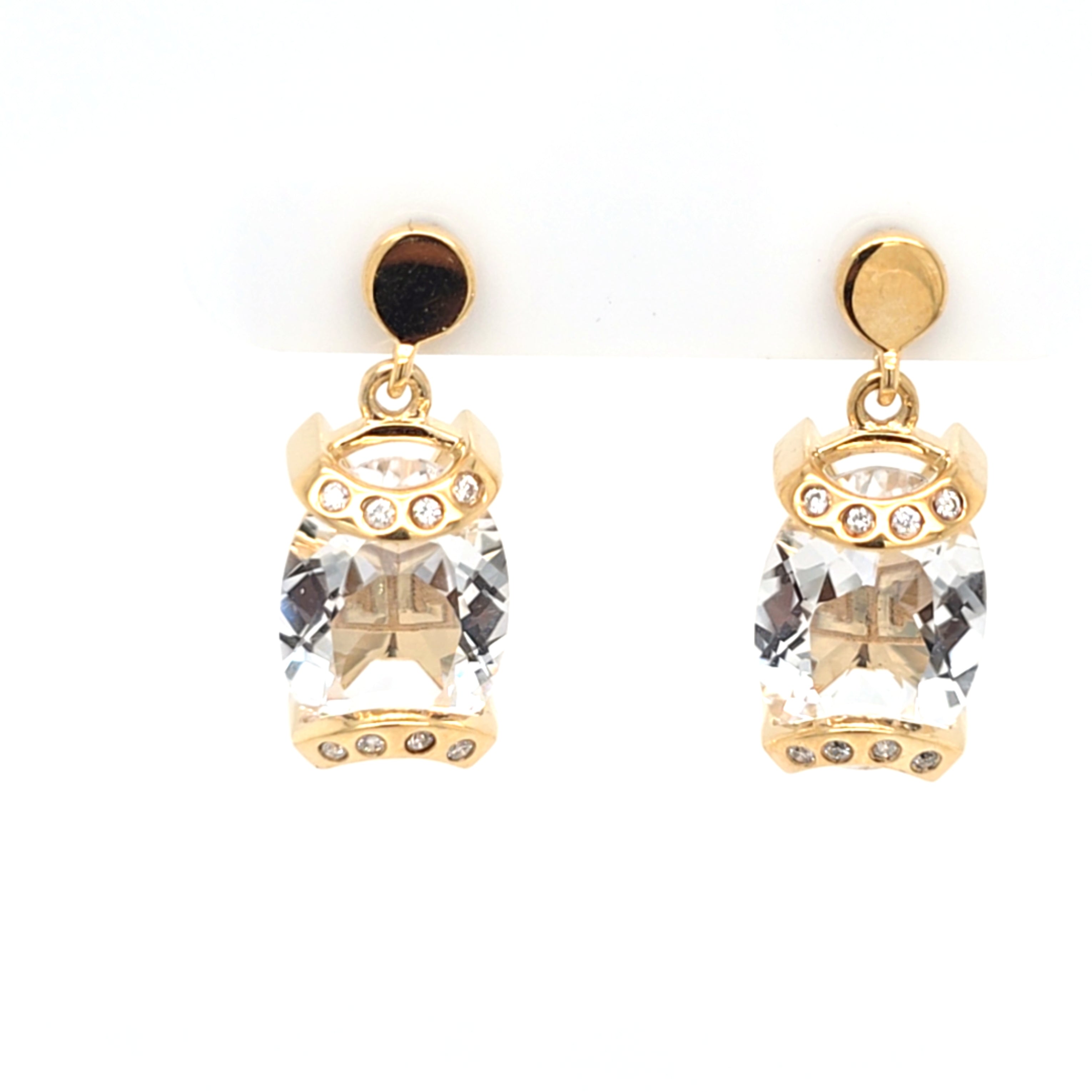Jette Joop Ohrringe Gelbgold 750 18 kt. Brillanten Bergkristall Damen Schmuck 172226