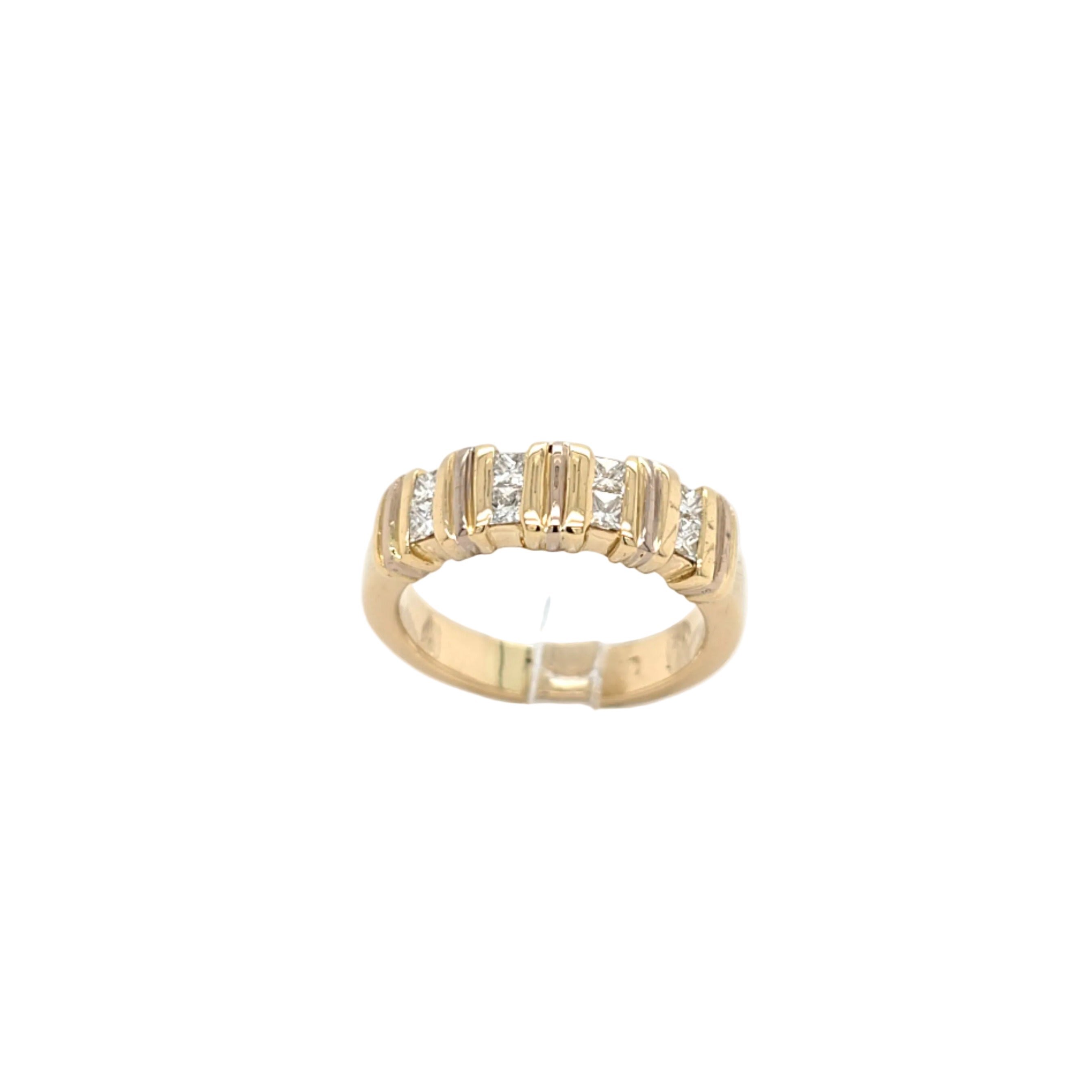 Ring Gelb Weiß Gold 750 Diamanten Schmuck Damen Geschenk
