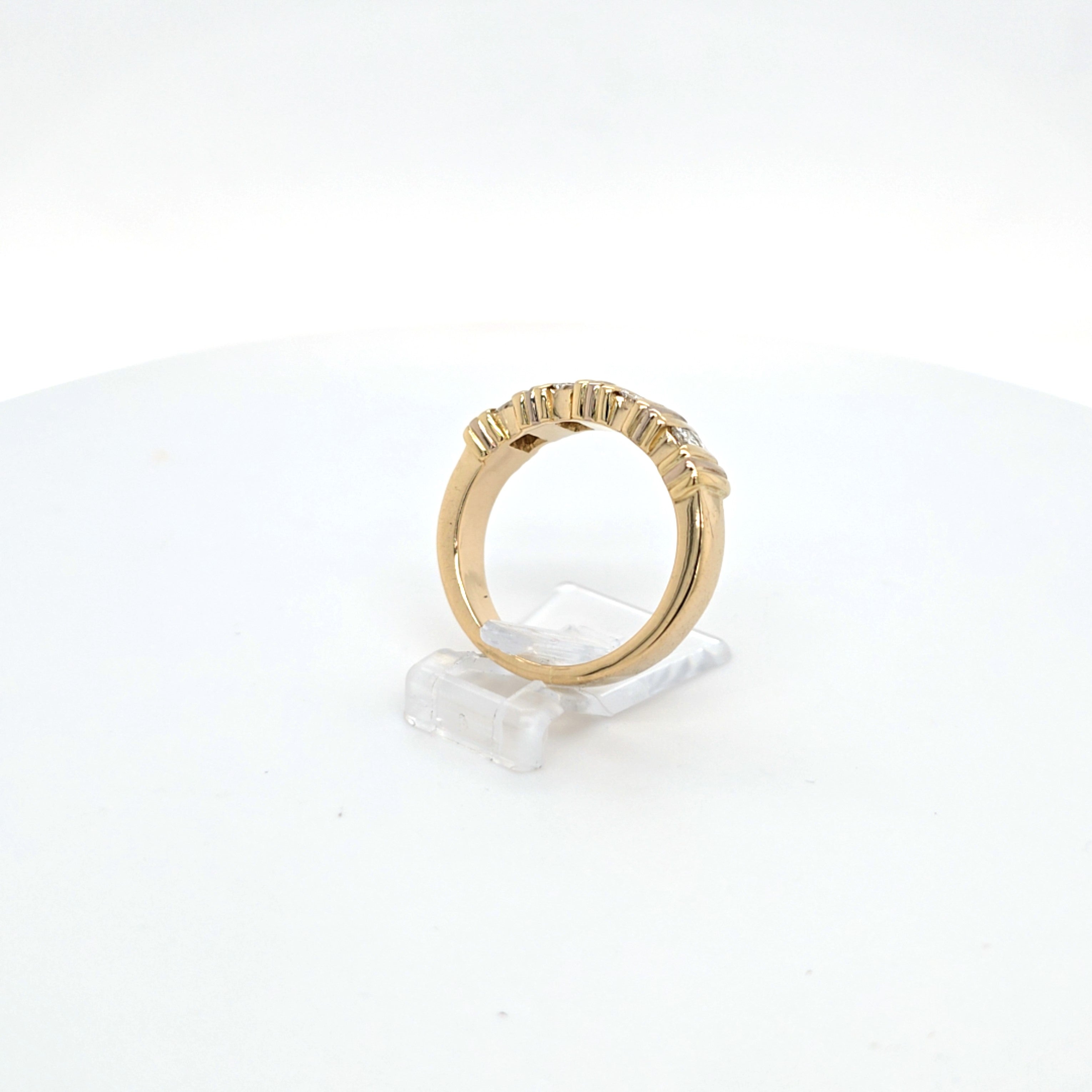 Ring Gelb Weiß Gold 750 Diamanten Schmuck Damen Geschenk