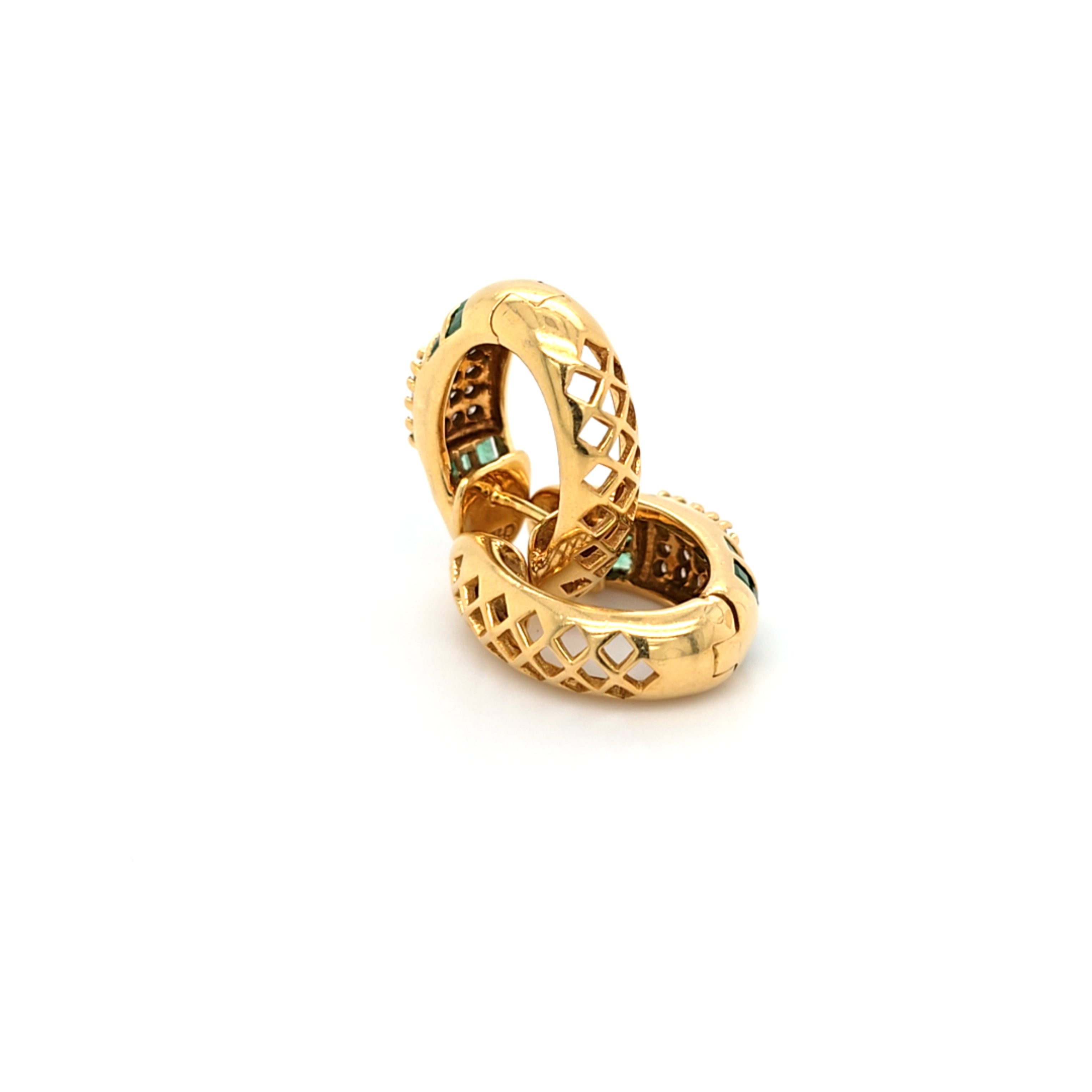 CHRIST Creolen Ohrstecker Gelb Gold 750 Brillanten Damen
