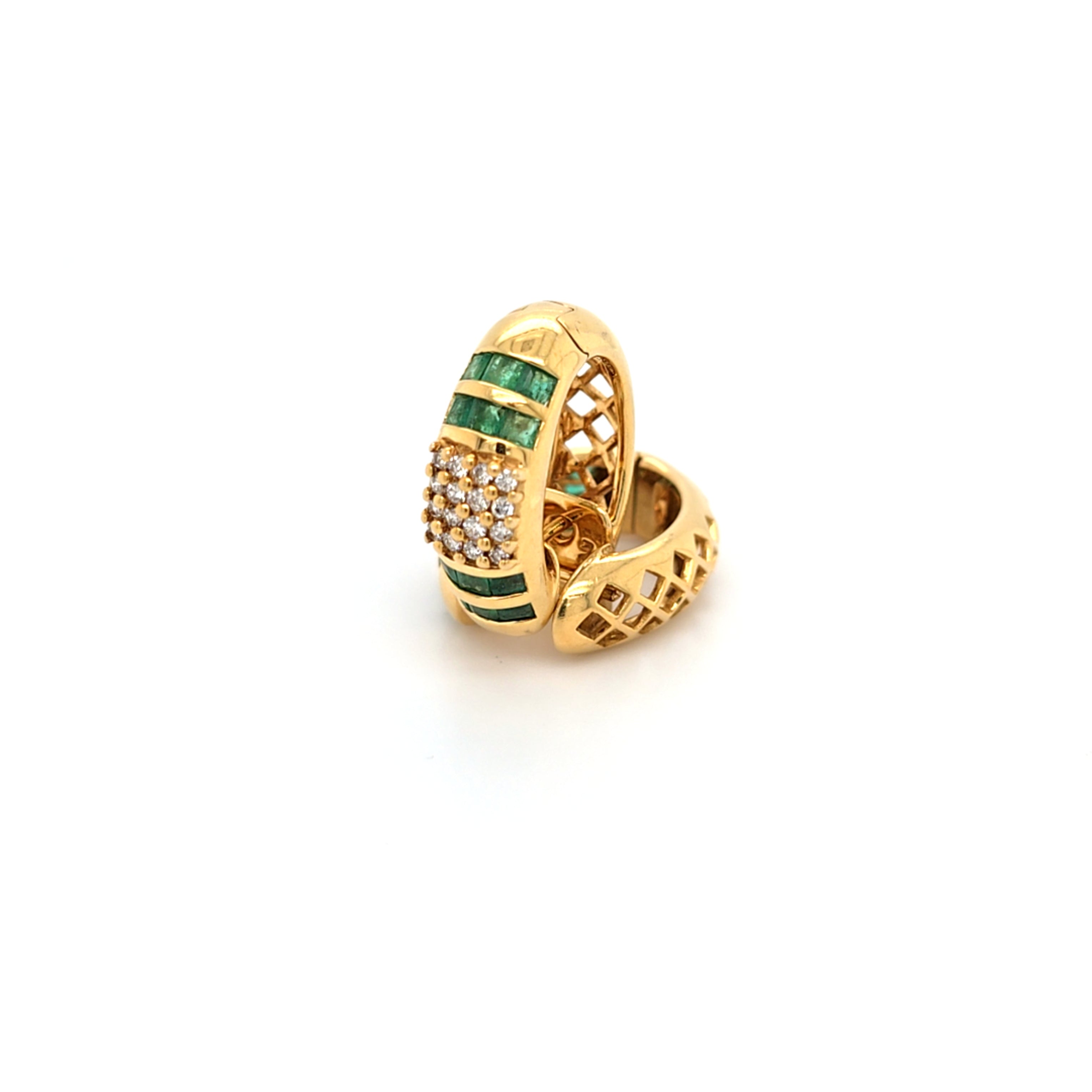CHRIST Creolen Ohrstecker Gelb Gold 750 Brillanten Damen