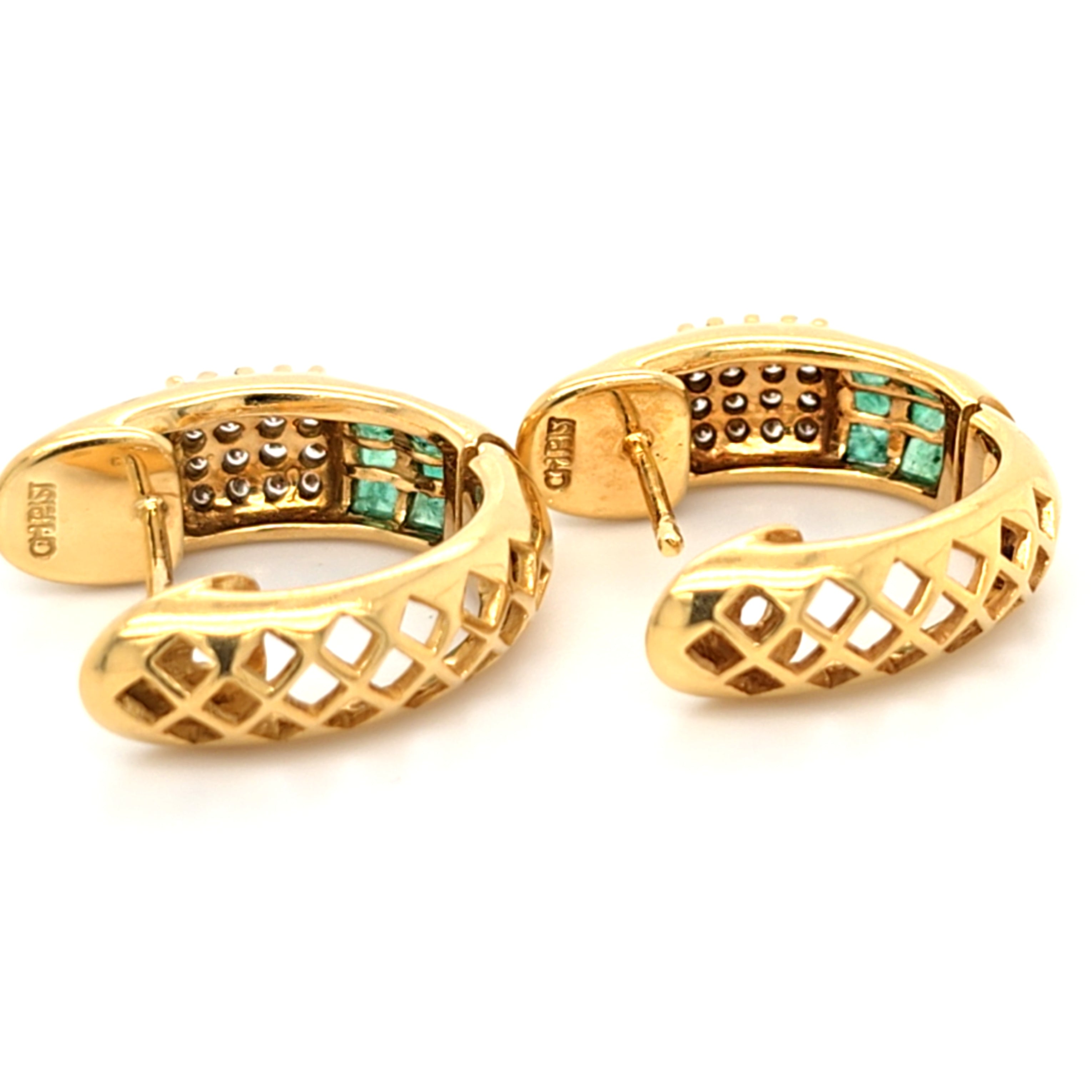 CHRIST Creolen Ohrstecker Gelb Gold 750 Brillanten Damen