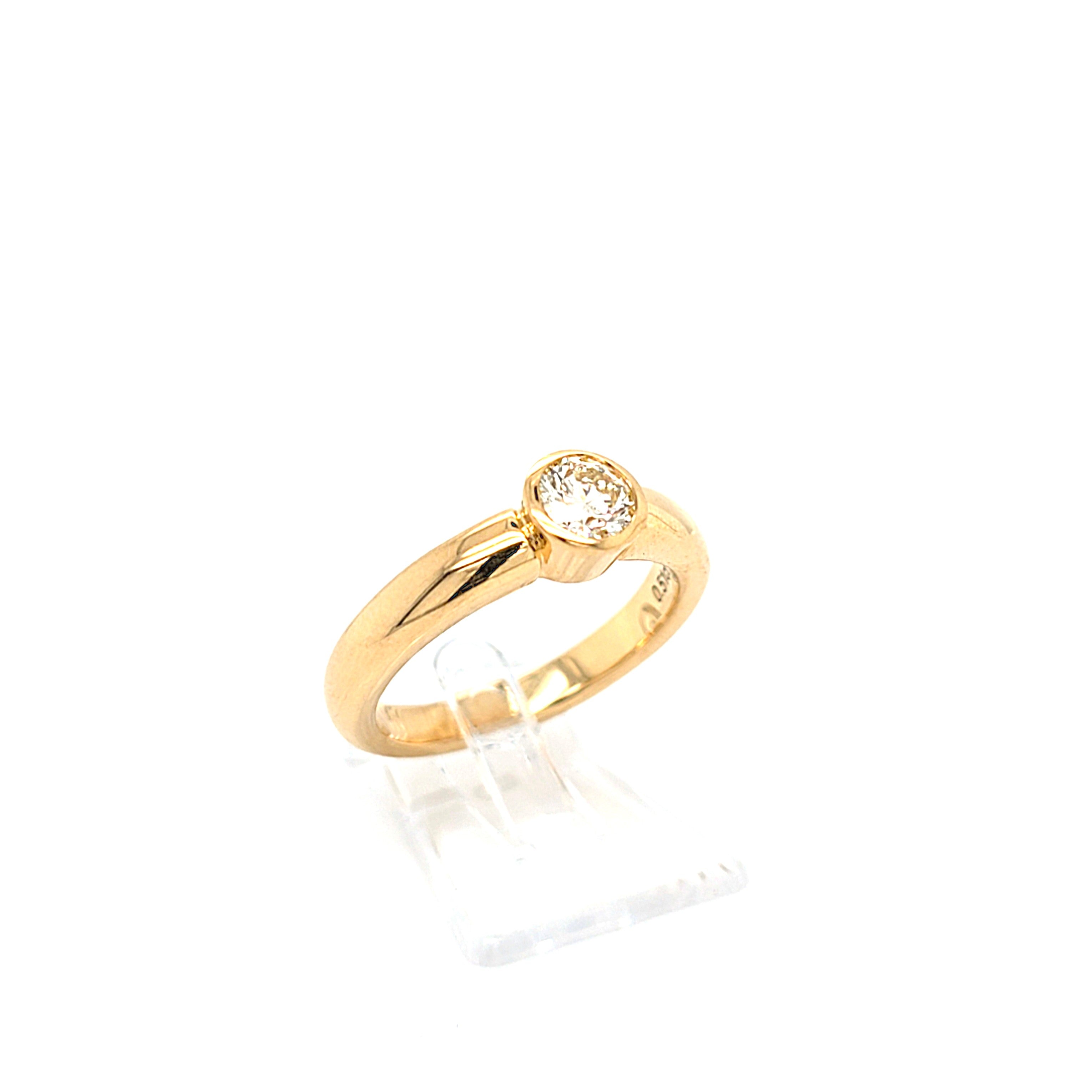 Ring Gold 750 18 kt Brillant 0,5 ct Damen Schmuck