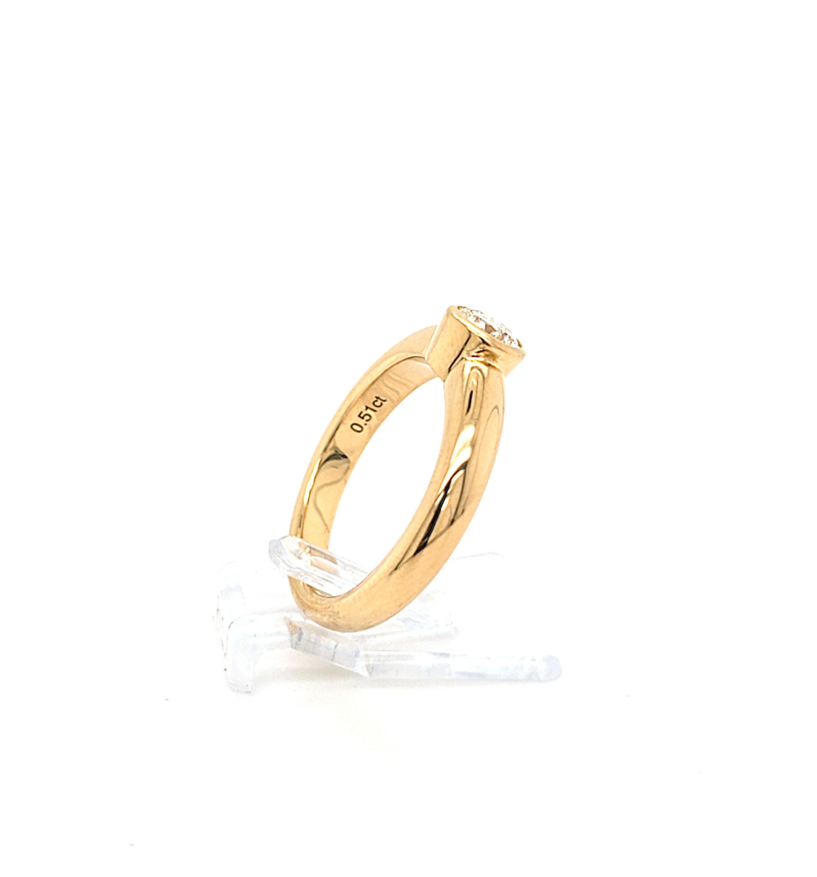 Ring Gold 750 18 kt Brillant 0,5 ct Damen Schmuck