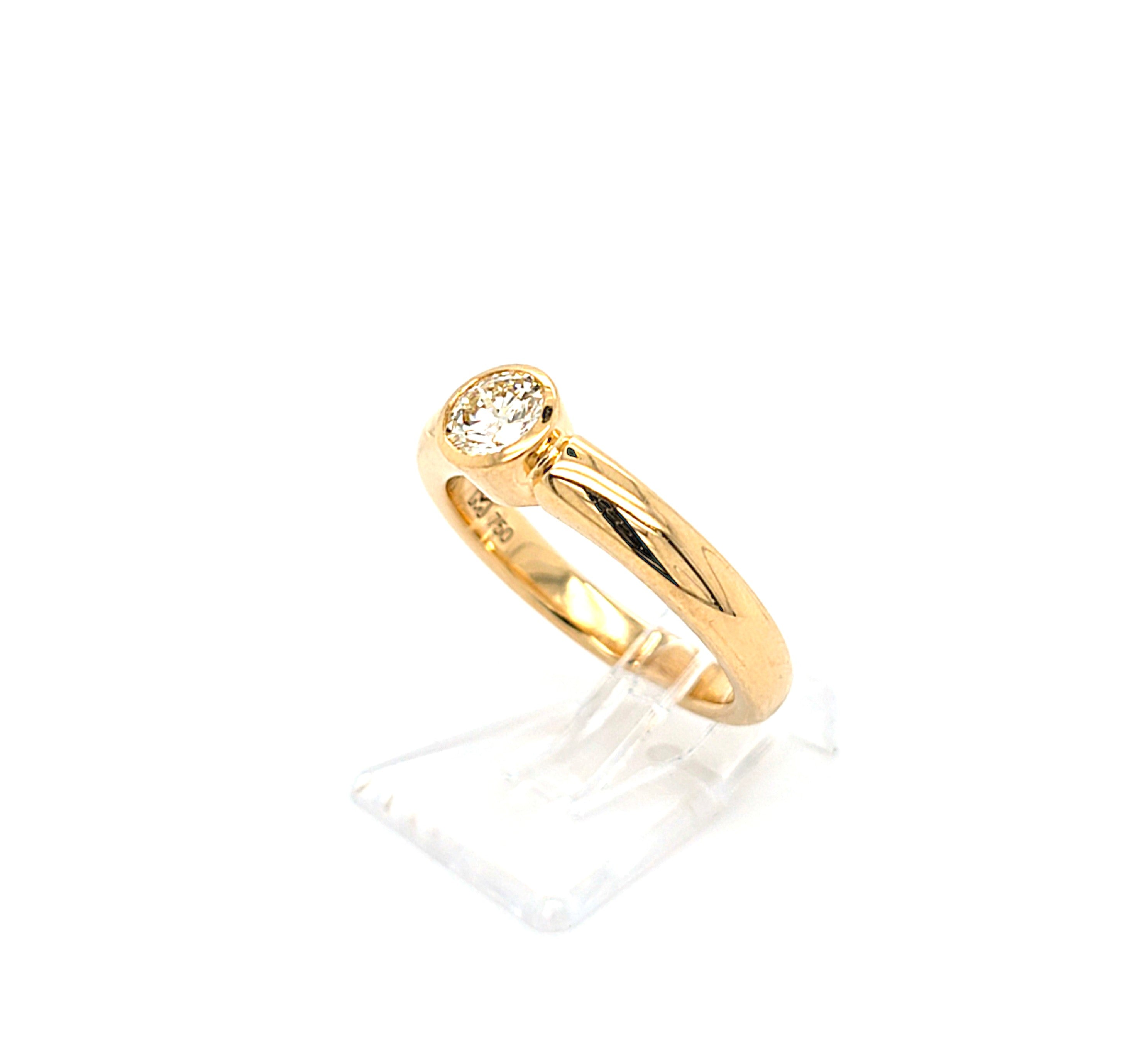 Ring Gold 750 18 kt Brillant 0,5 ct Damen Schmuck
