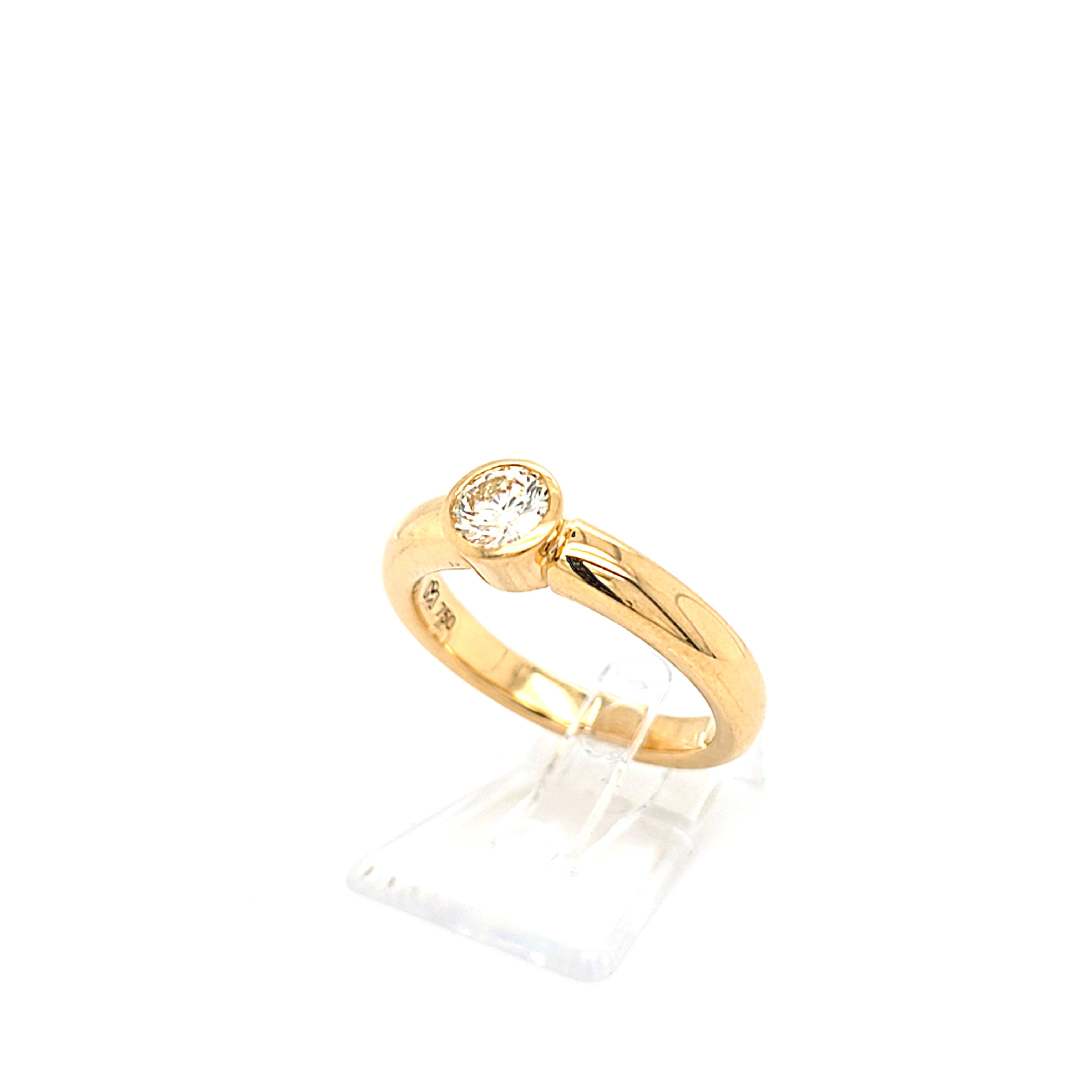 Ring Gold 750 18 kt Brillant 0,5 ct Damen Schmuck