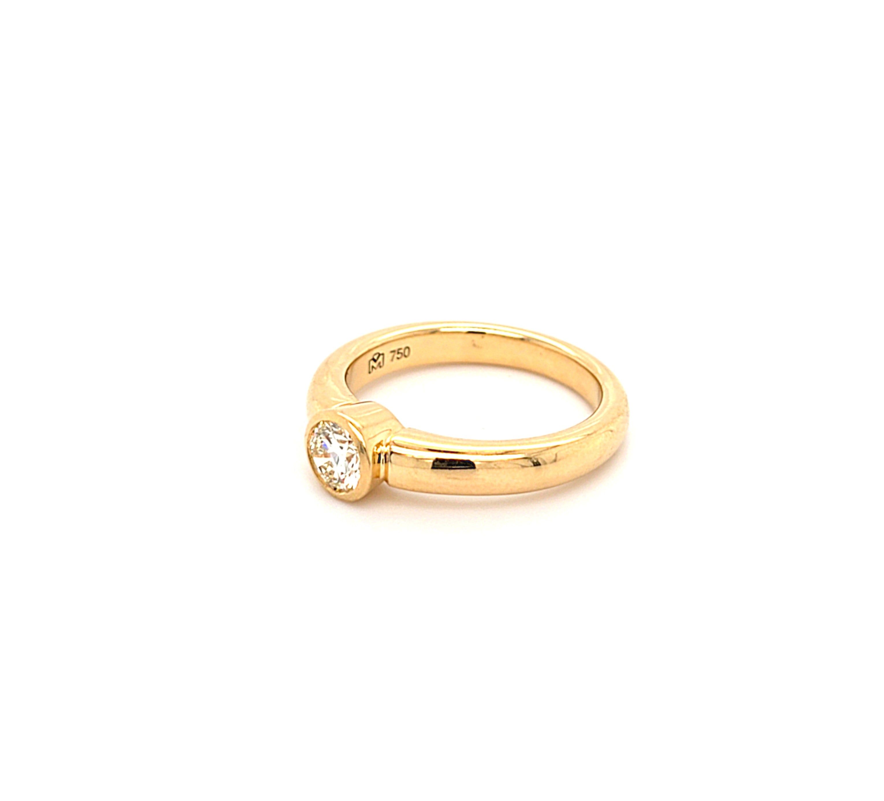 Ring Gold 750 18 kt Brillant 0,5 ct Damen Schmuck