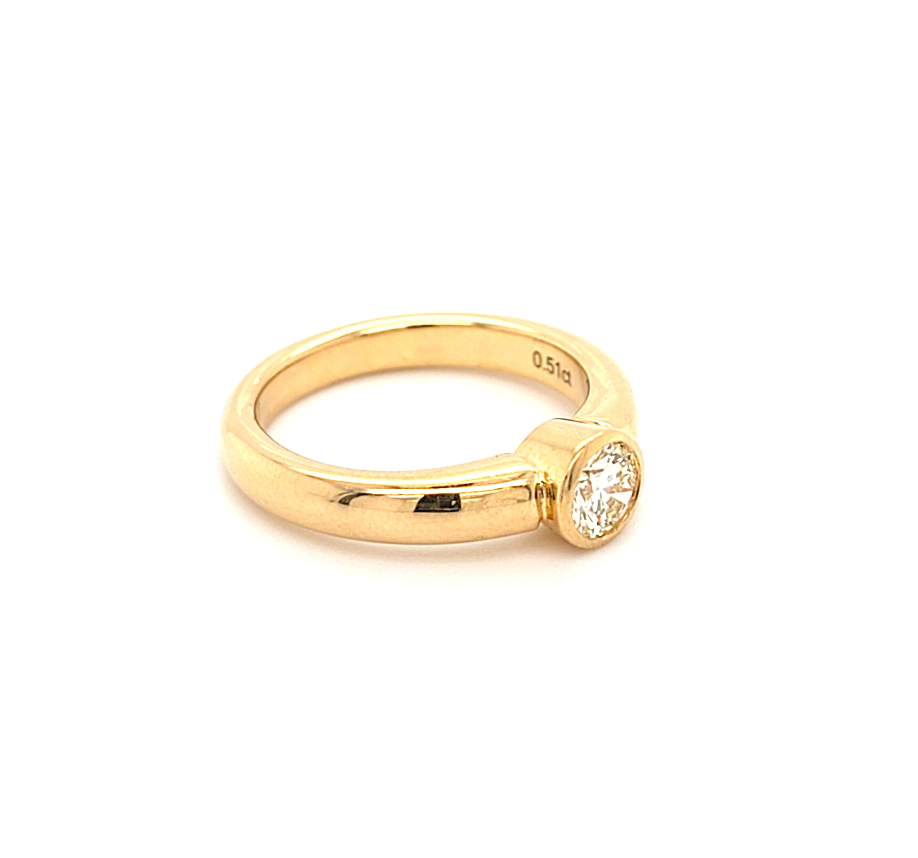 Ring Gold 750 18 kt Brillant 0,5 ct Damen Schmuck