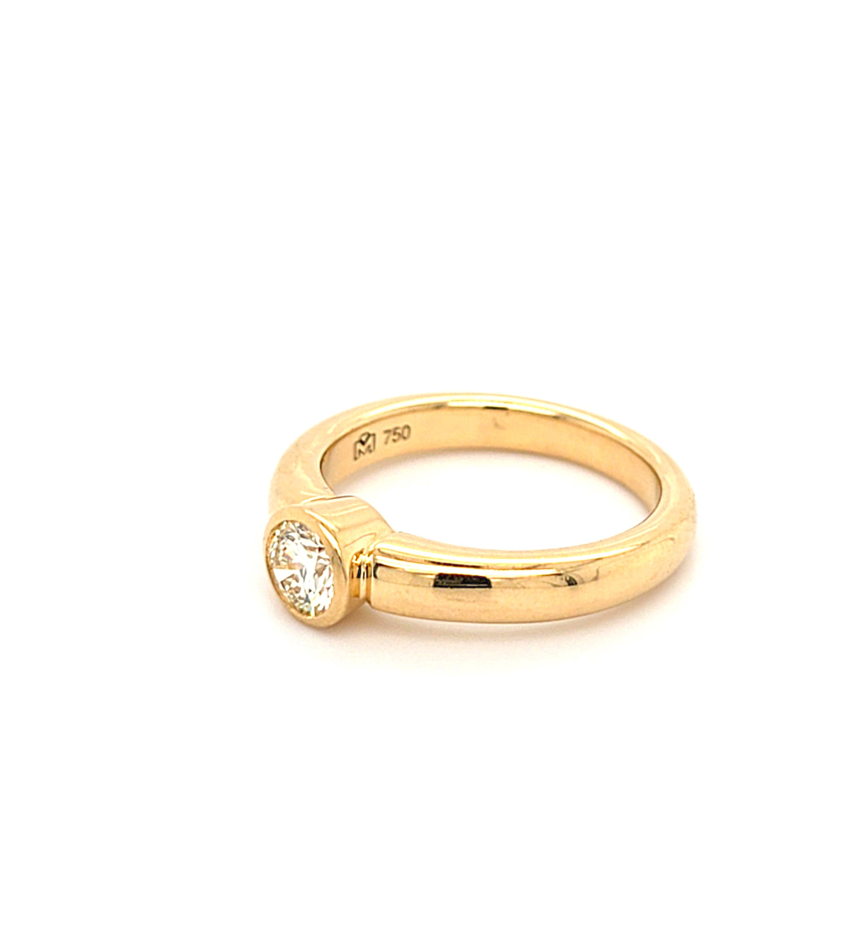 Ring Gold 750 18 kt Brillant 0,5 ct Damen Schmuck